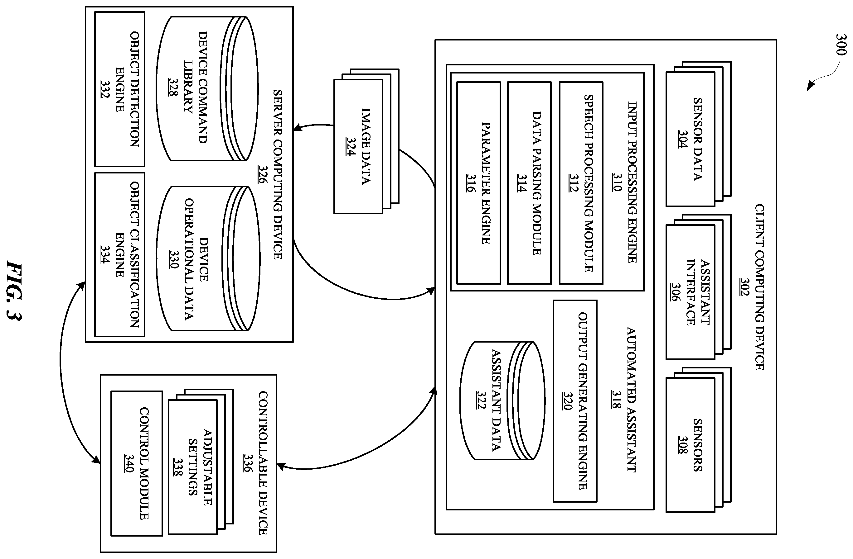 Patent US12112032 Figure 3 – Controlling a device based on processing of image data that captures the device and/or an installation environment of the device