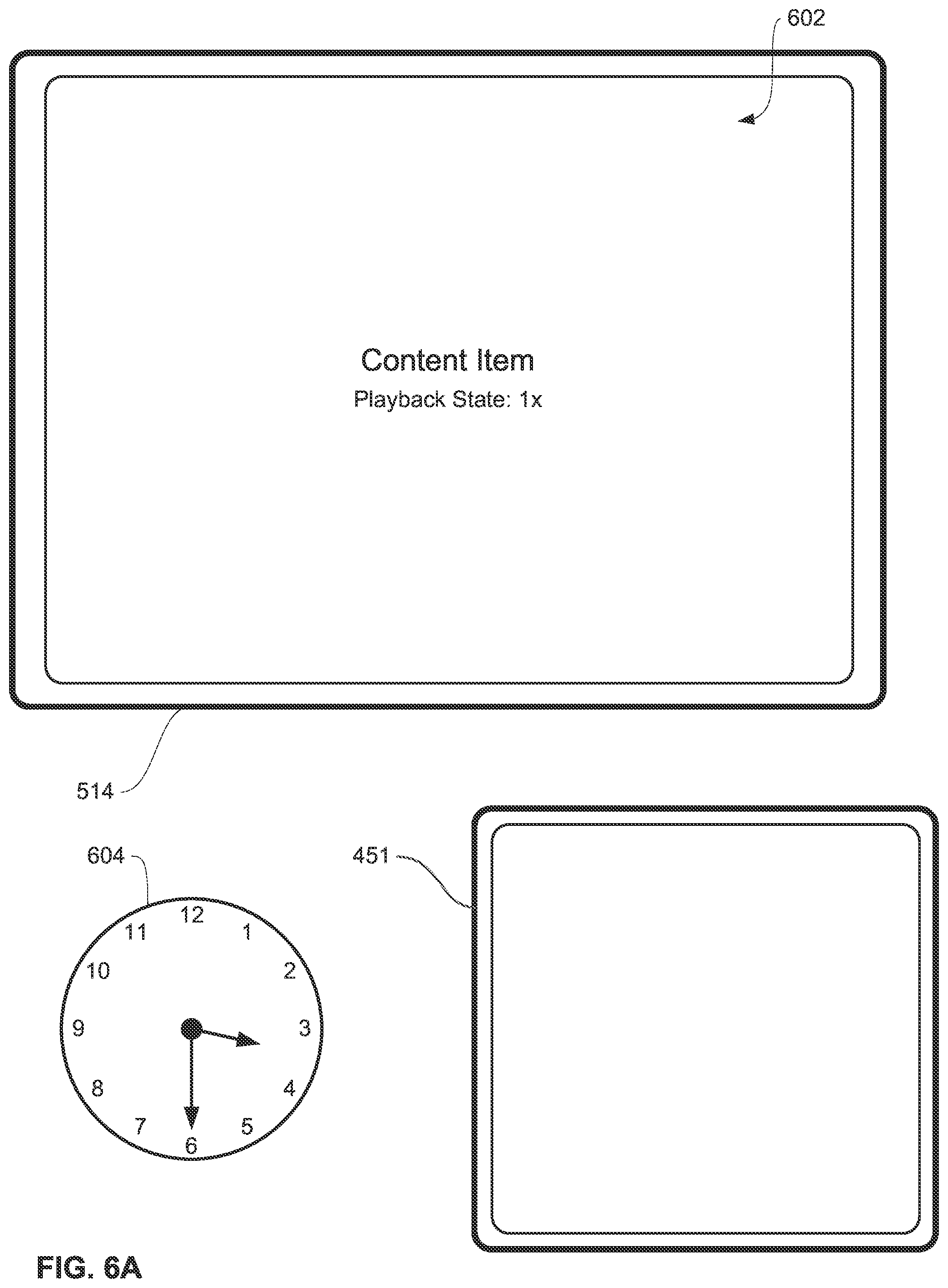 Patent US12112036 Figure 8 – Content scrubber bar with real-world time indications
