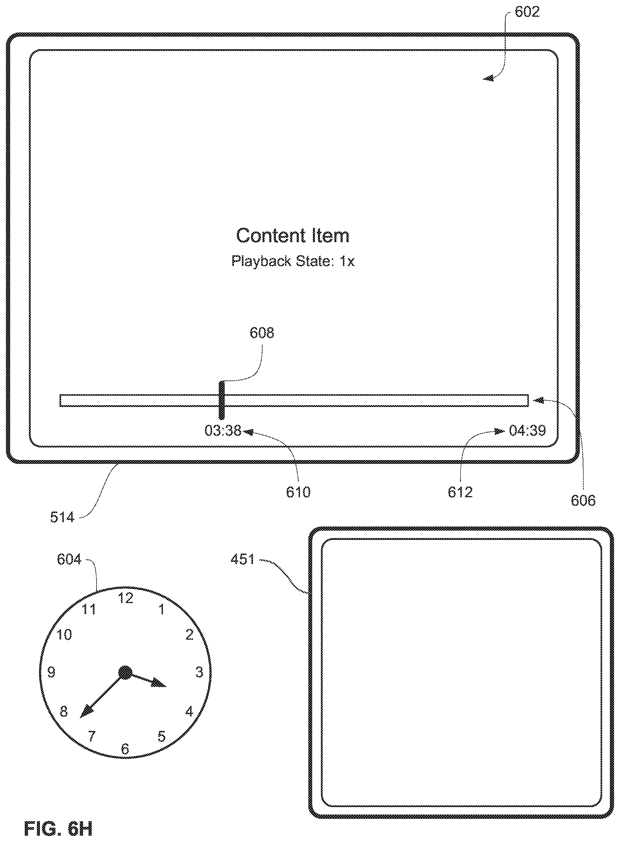 Patent US12112036 Figure 15 – Content scrubber bar with real-world time indications
