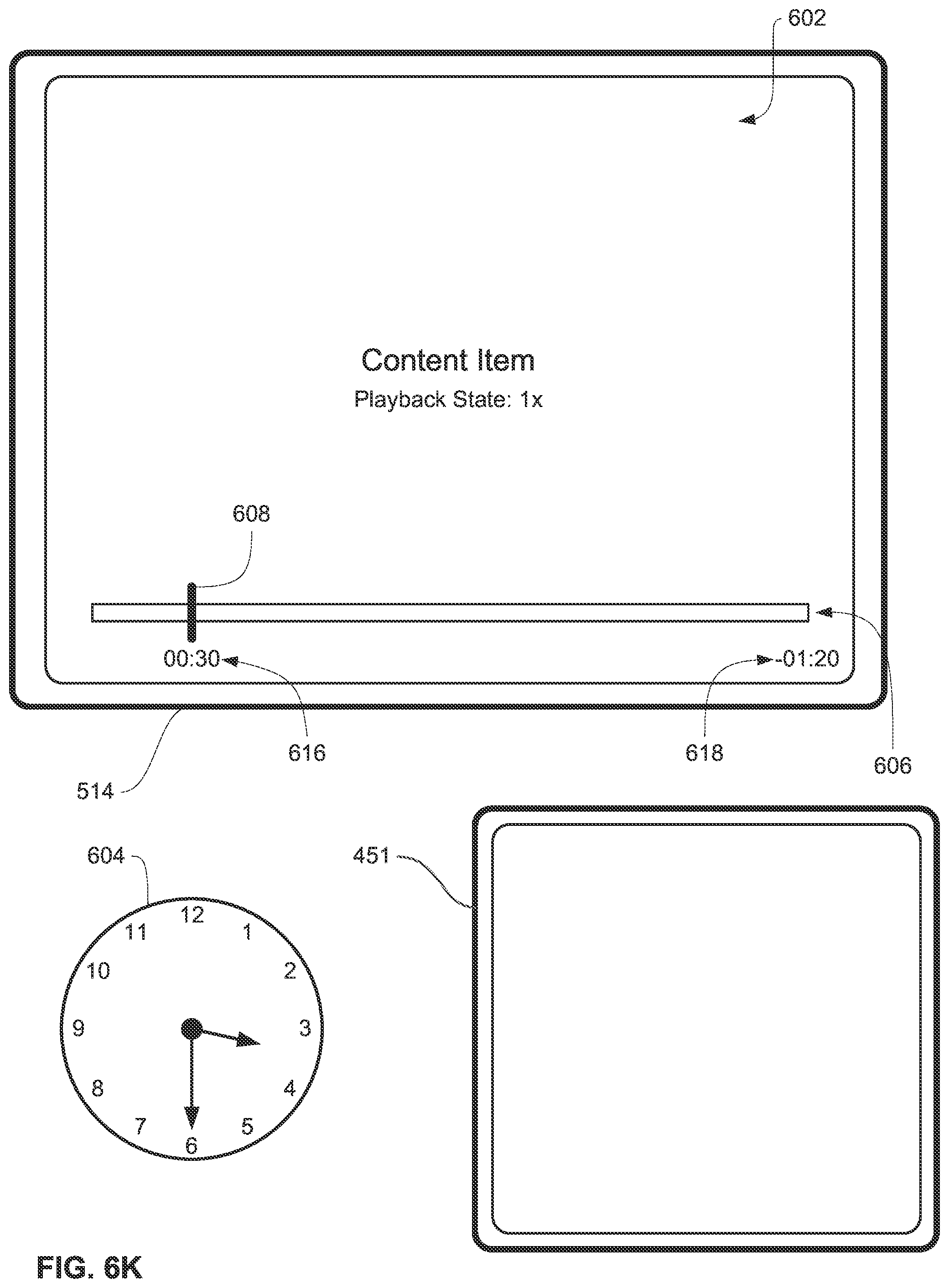 Patent US12112036 Figure 18 – Content scrubber bar with real-world time indications
