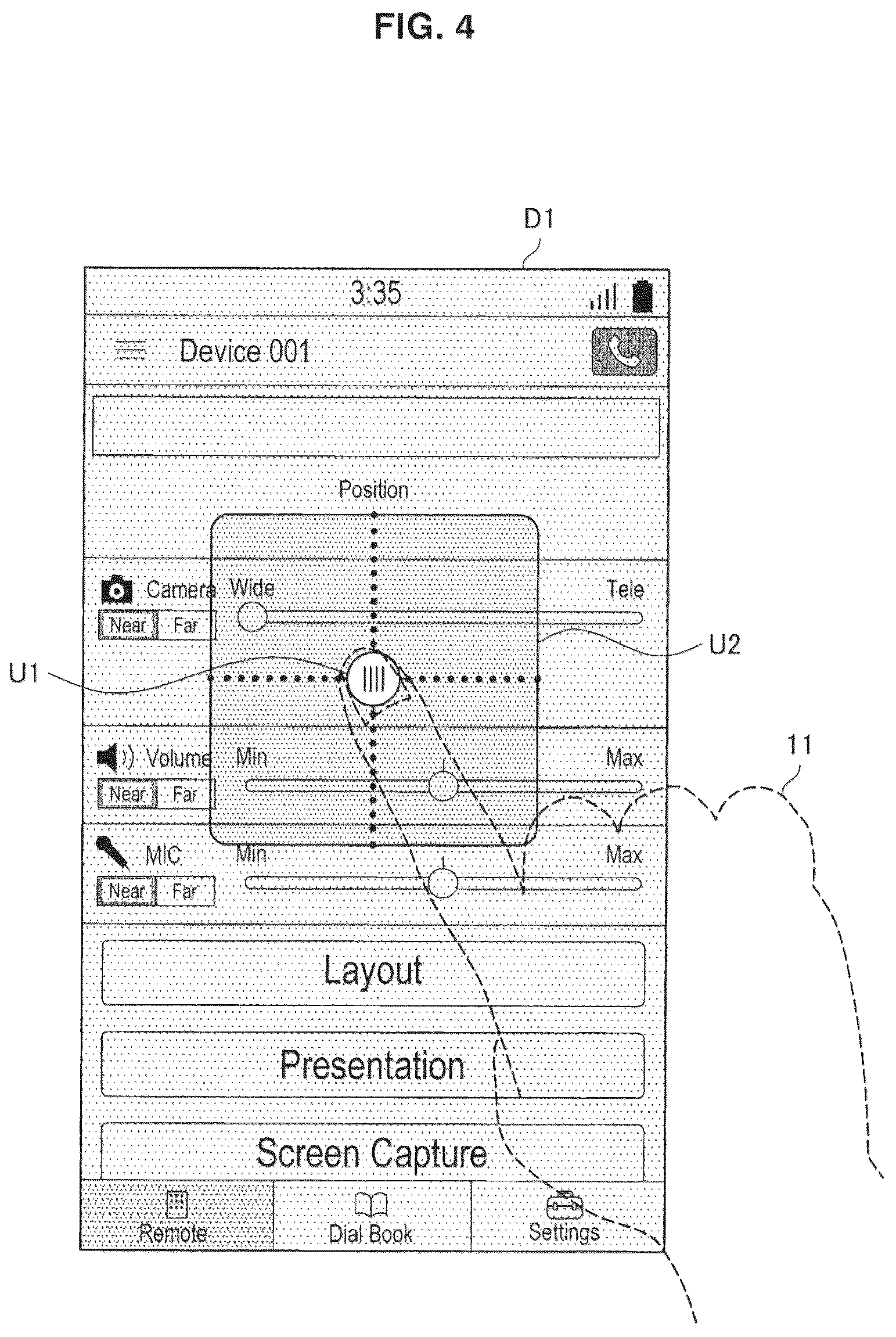 Patent US12112038 Figure 4 – Display device, display controlling method, and computer program