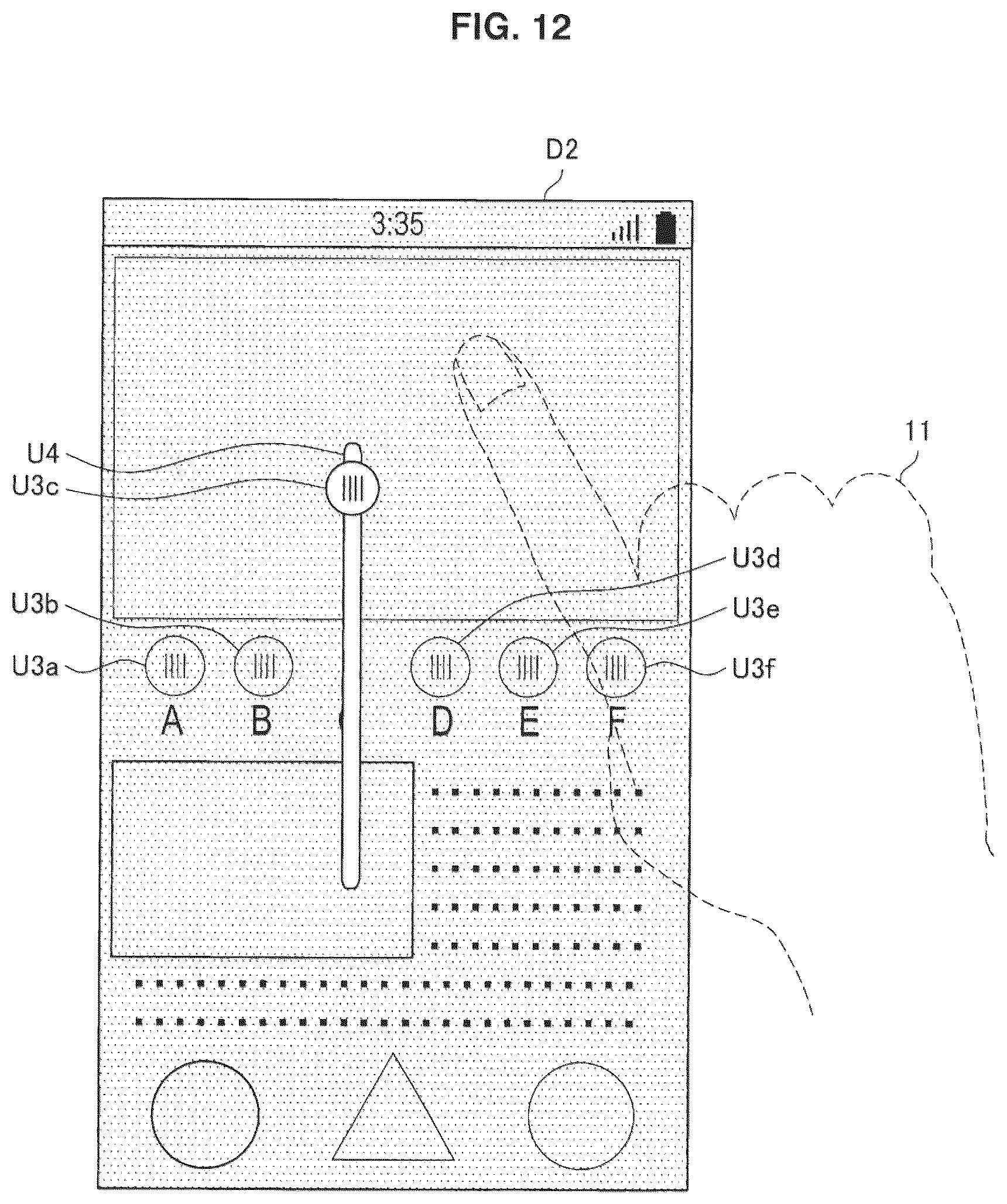 Patent US12112038 Figure 12 – Display device, display controlling method, and computer program