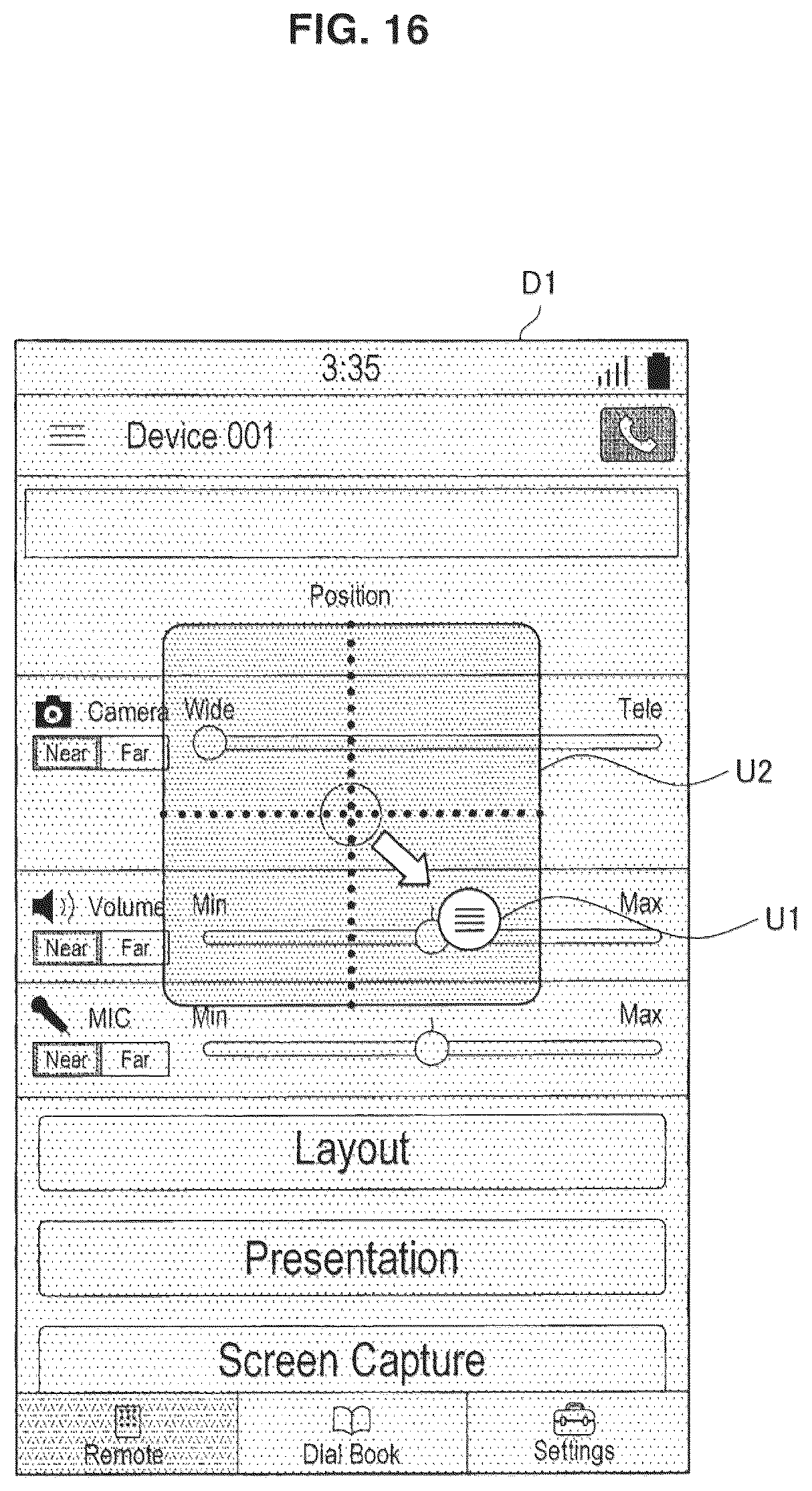 Patent US12112038 Figure 16 – Display device, display controlling method, and computer program
