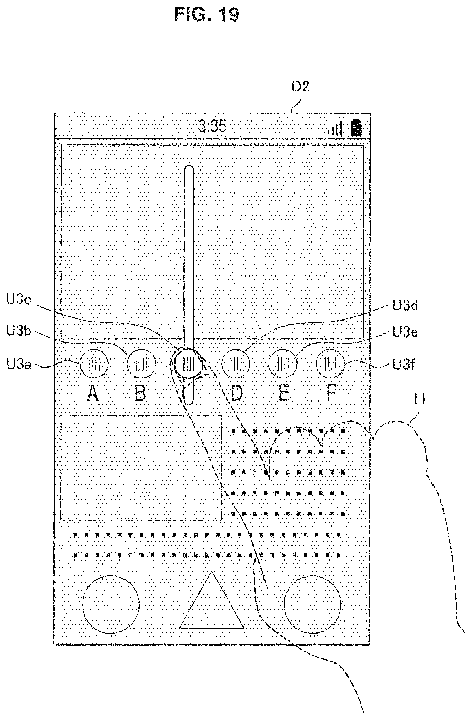 Patent US12112038 Figure 19 – Display device, display controlling method, and computer program