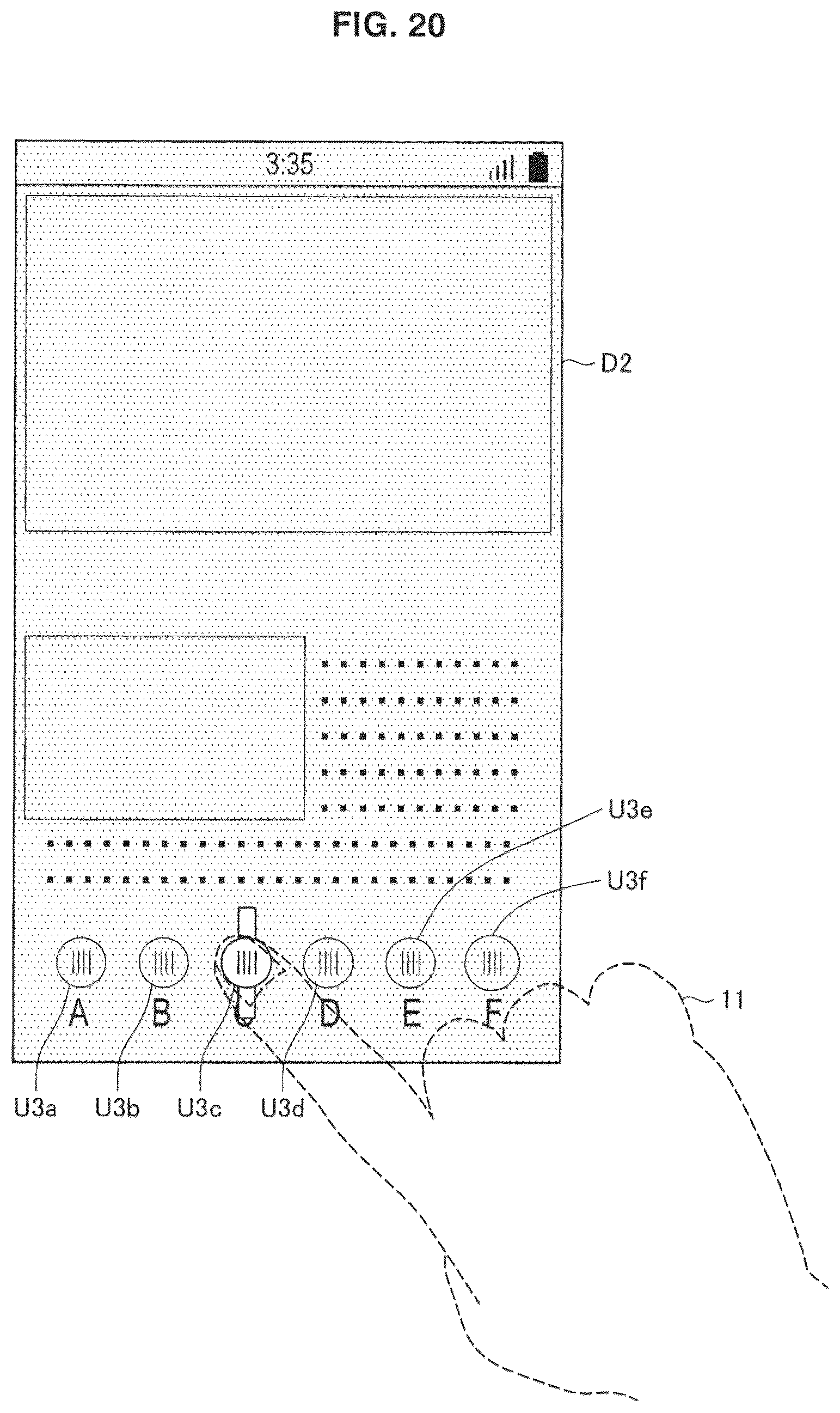 Patent US12112038 Figure 20 – Display device, display controlling method, and computer program