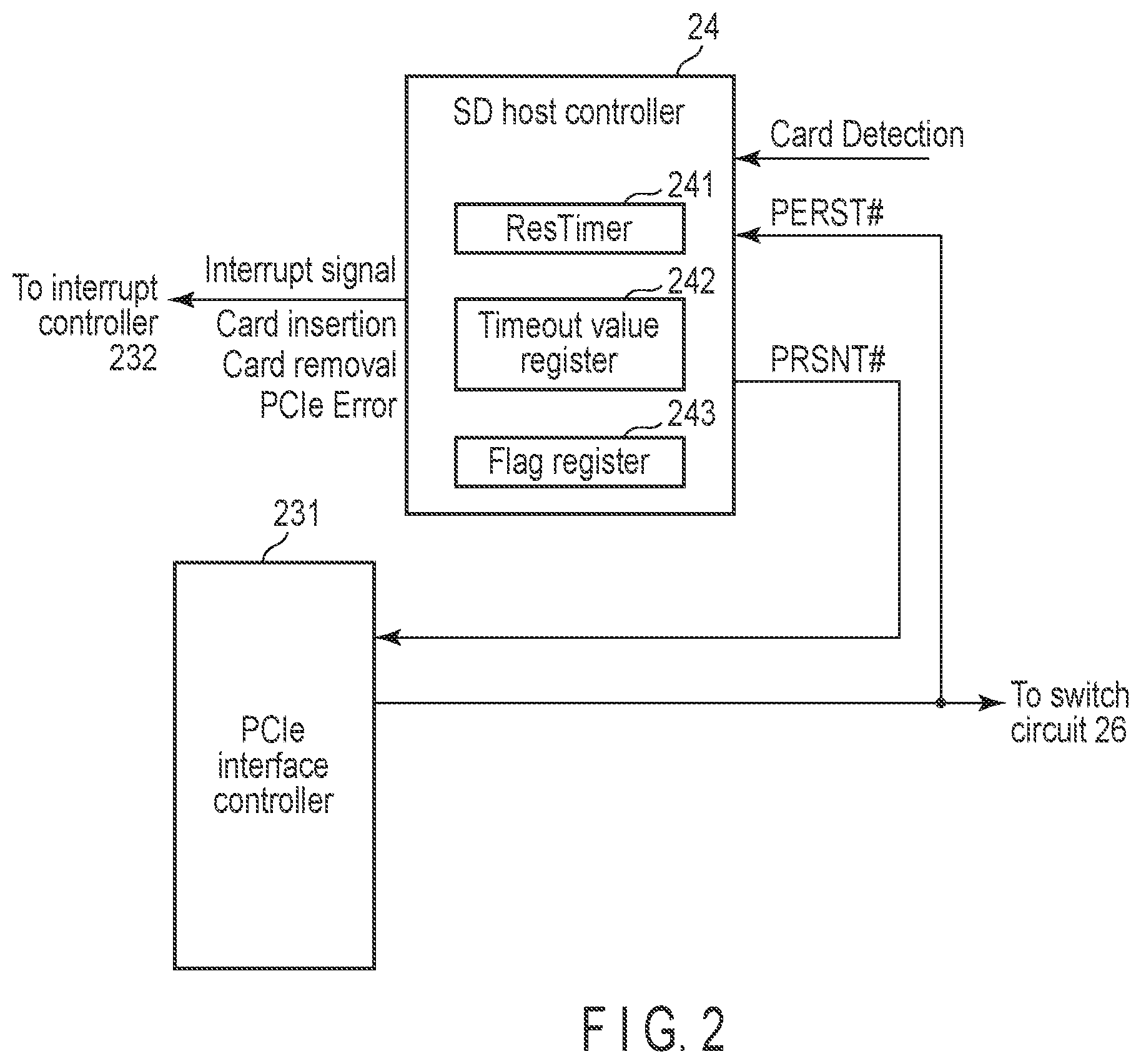 Patent US12112061 Figure 2 – Host apparatus and memory system