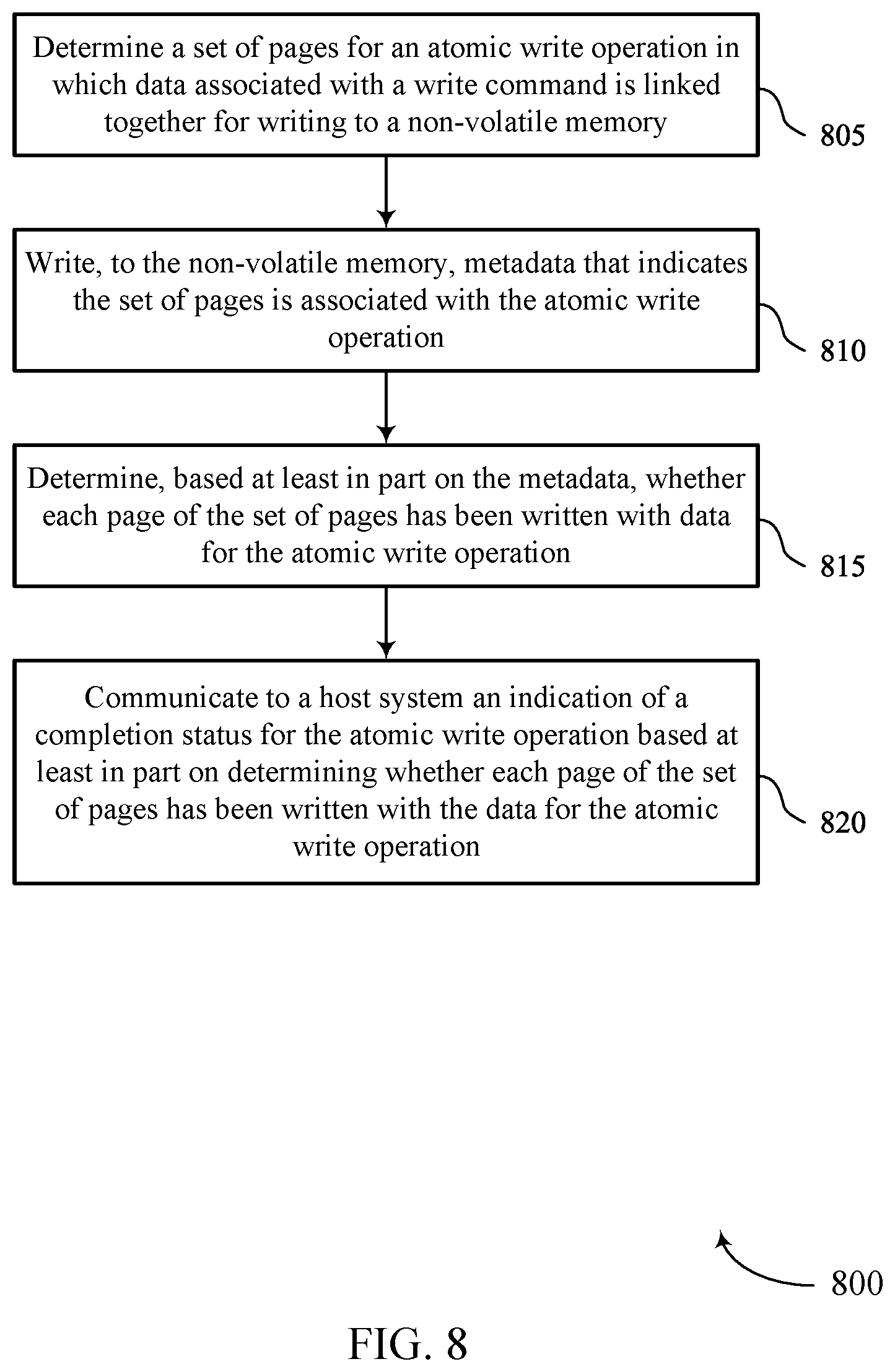 Patent US12112064 Figure 8 – Techniques for atomic write operations