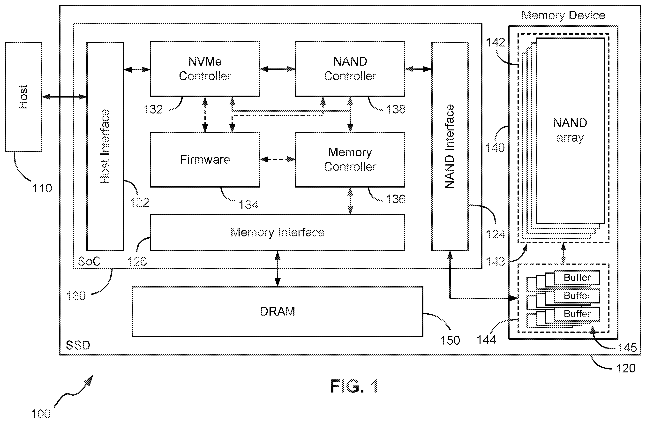 Patent US12112070 Figure 1 – Page buffer enhancements