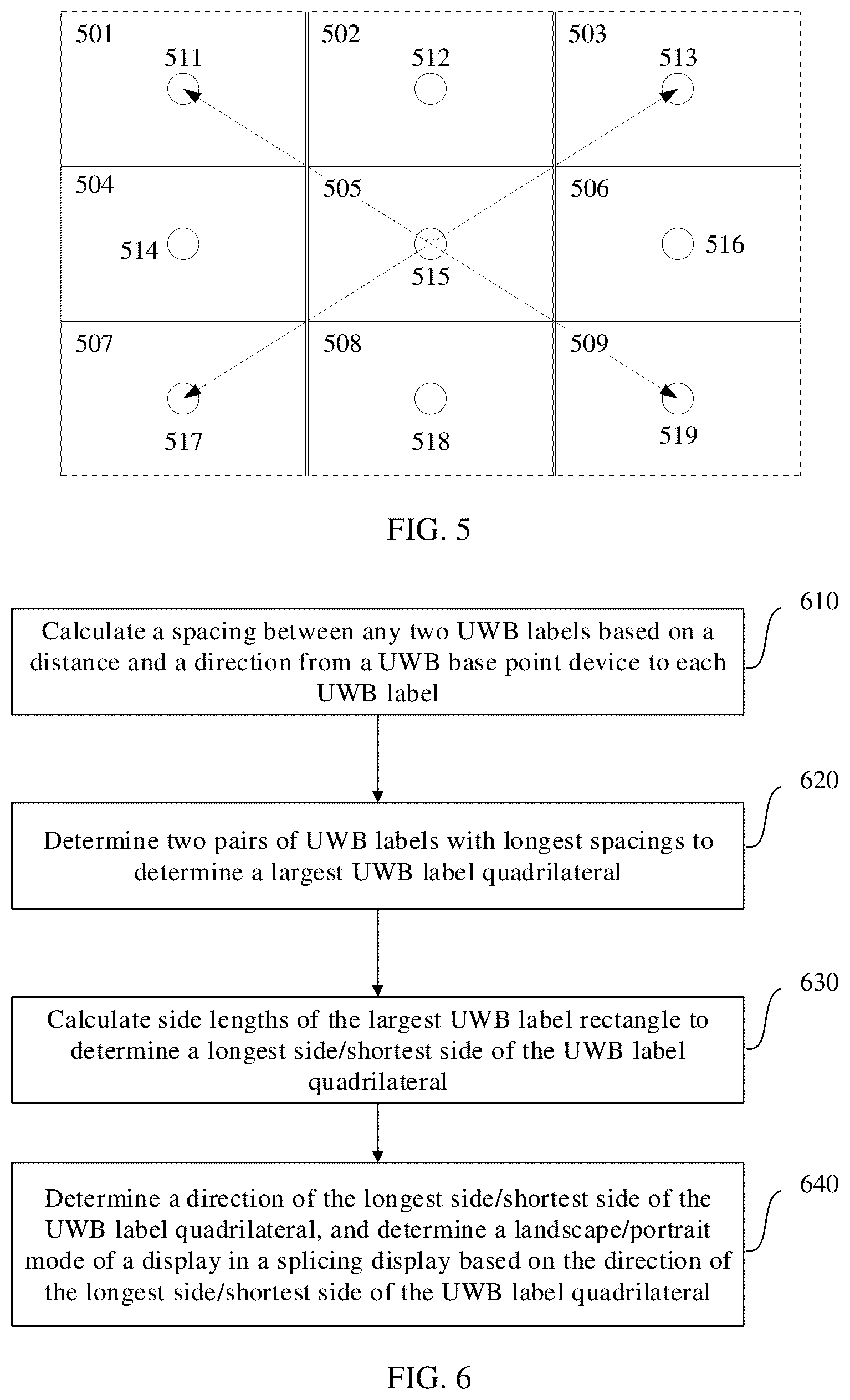 Patent US12112087 Figure 5 – Splicing display positioning method, apparatus, and system, and electronic device
