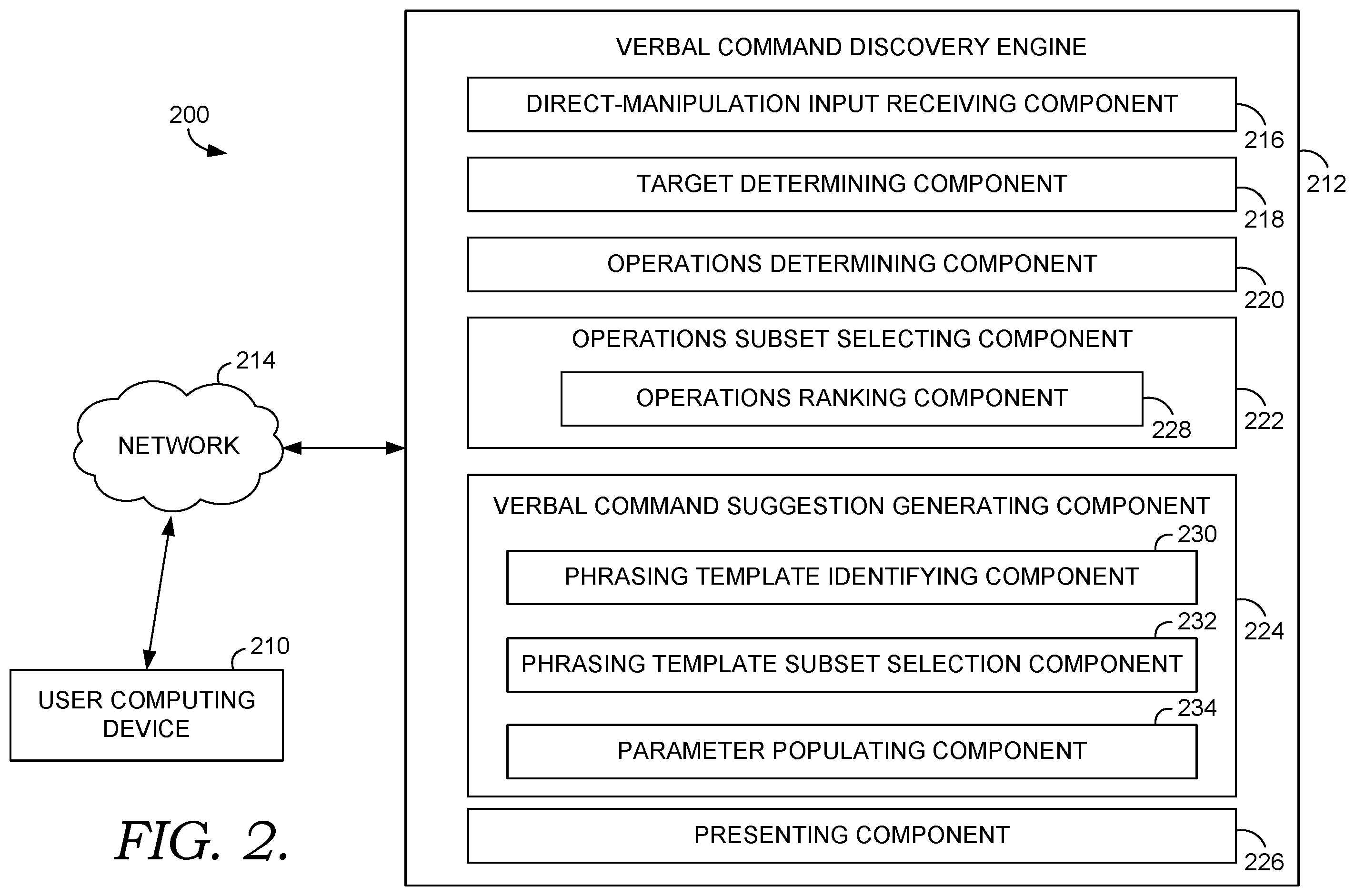 Patent US12112097 Figure 2 – Facilitating discovery of verbal commands using multimodal interfaces