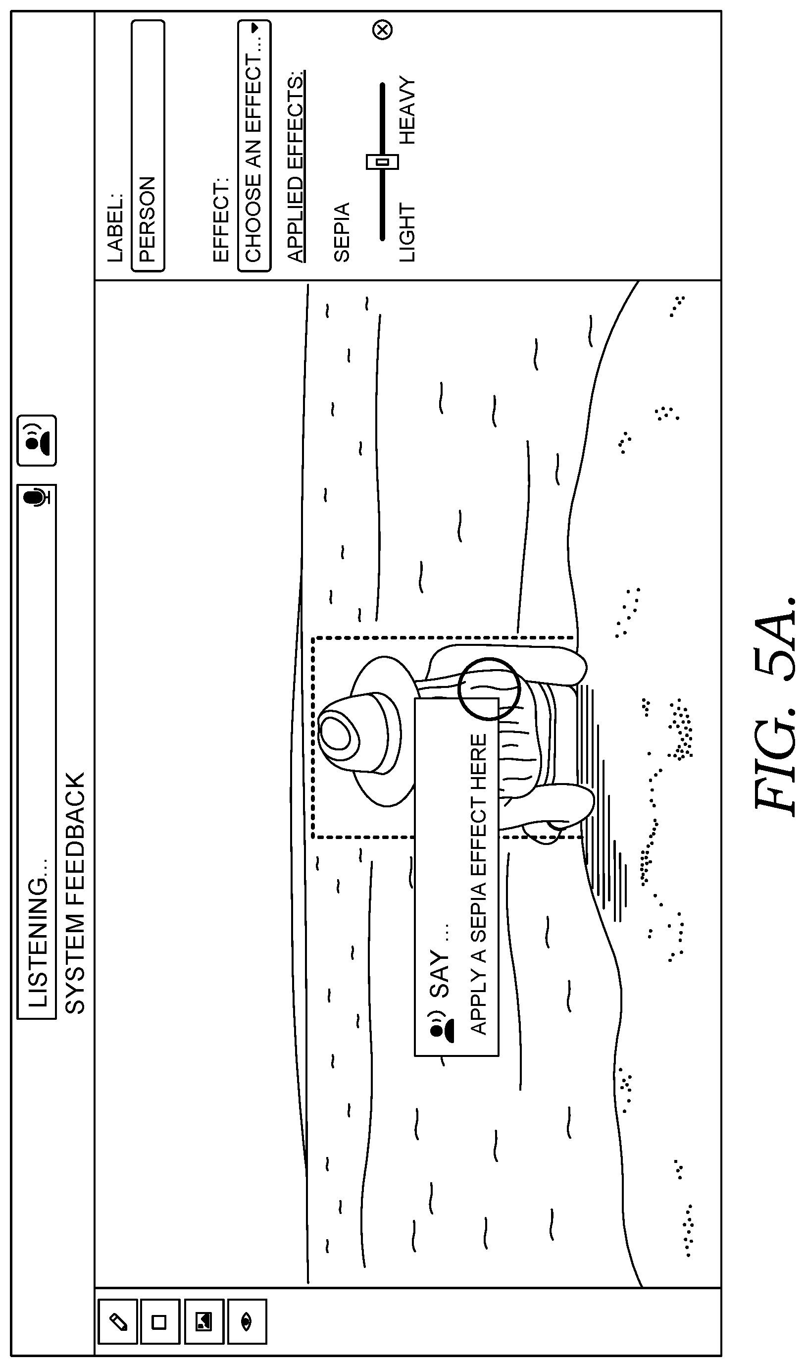 Patent US12112097 Figure 5 – Facilitating discovery of verbal commands using multimodal interfaces