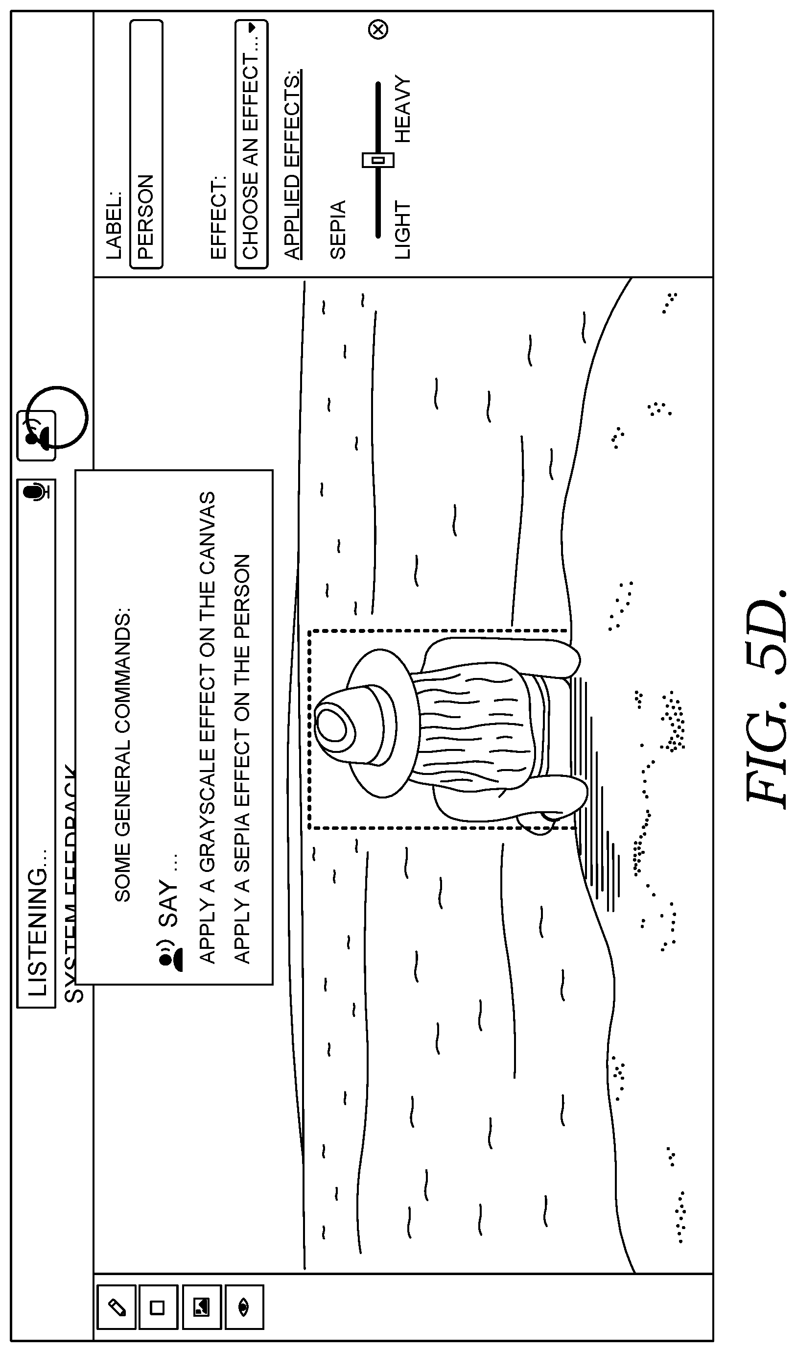 Patent US12112097 Figure 8 – Facilitating discovery of verbal commands using multimodal interfaces