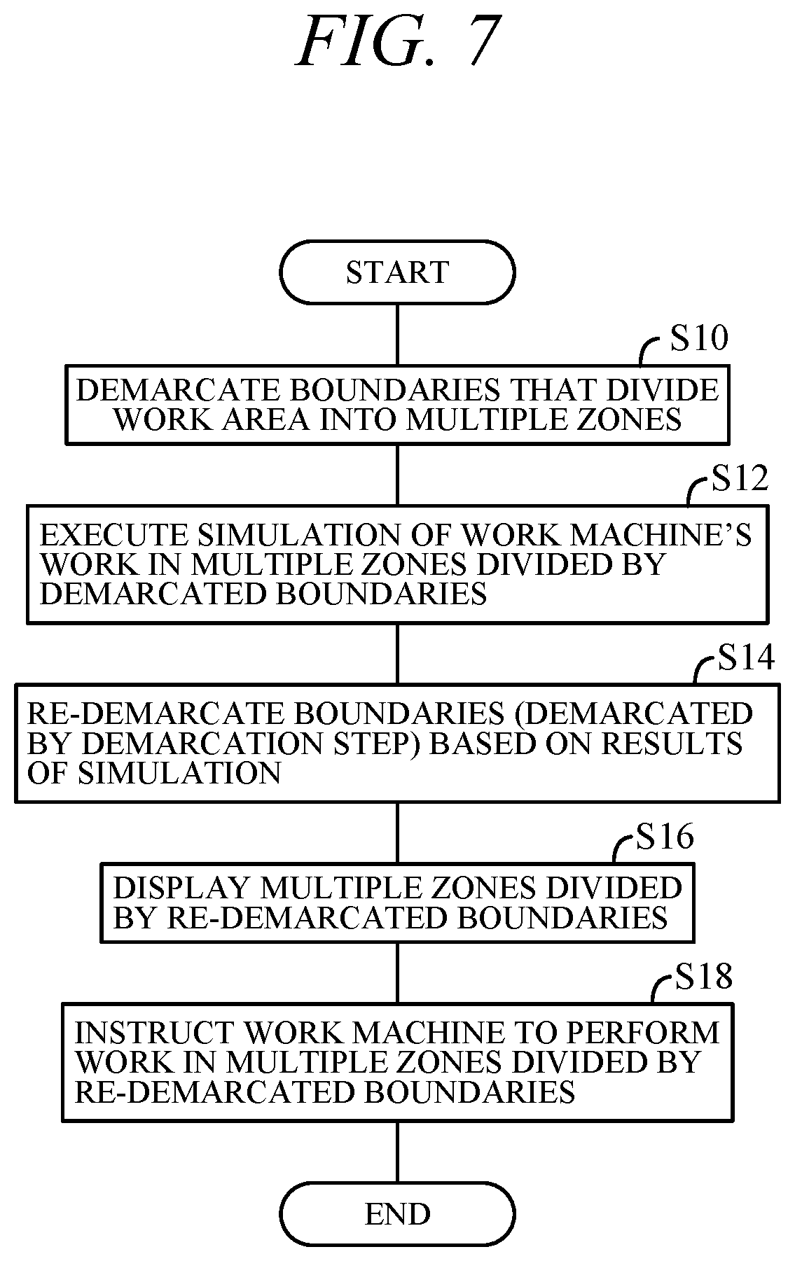 Patent US12112103 Figure 7 – Work area zone boundary demarcation apparatus of autonomously navigating work machine