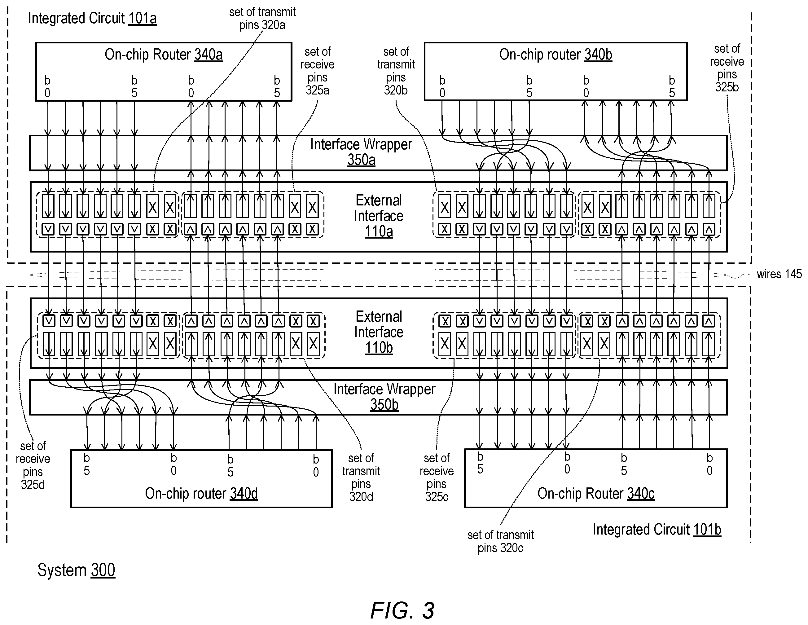 Patent US12112113 Figure 3 – Complementary die-to-die interface