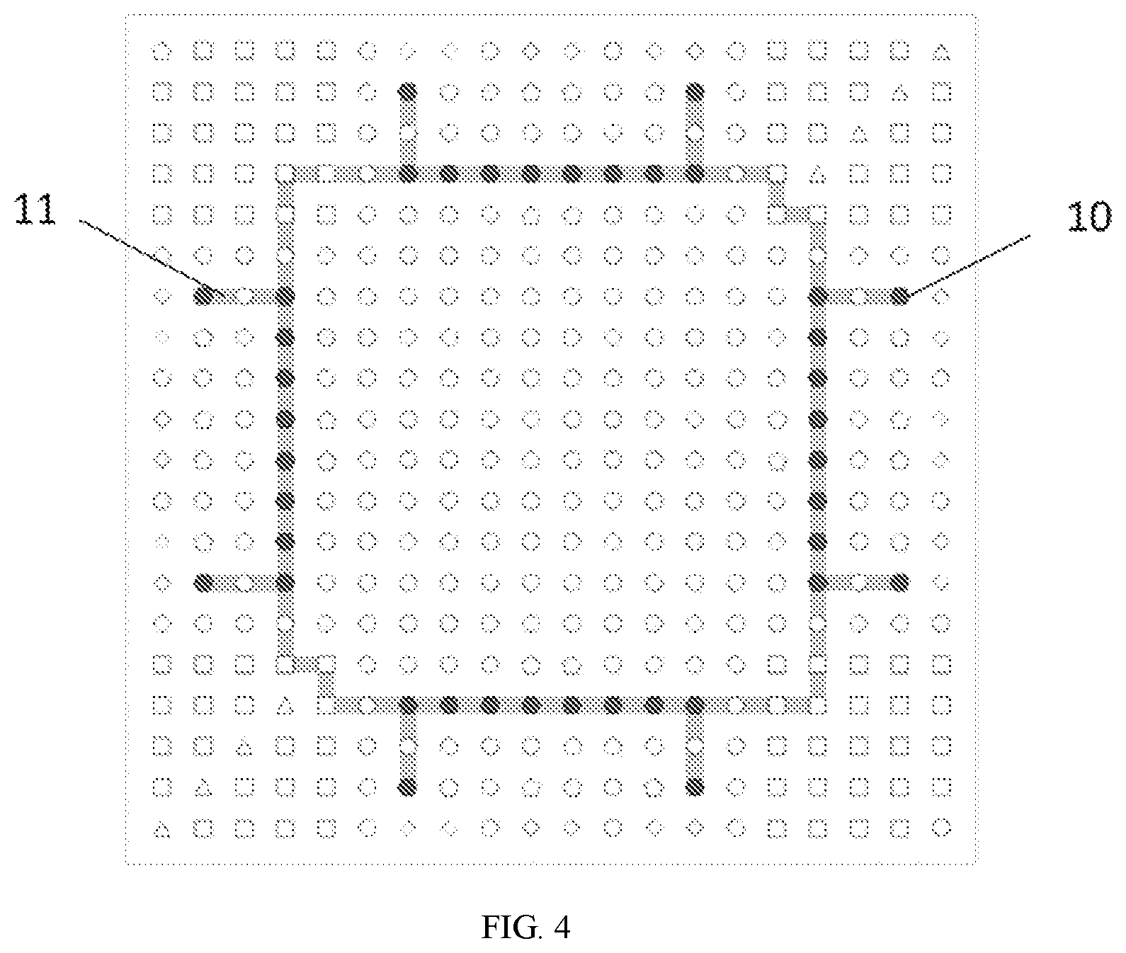 Patent US12112115 Figure 4 – Routing structure and method of wafer substrate with standard integration zone for integration on-wafer