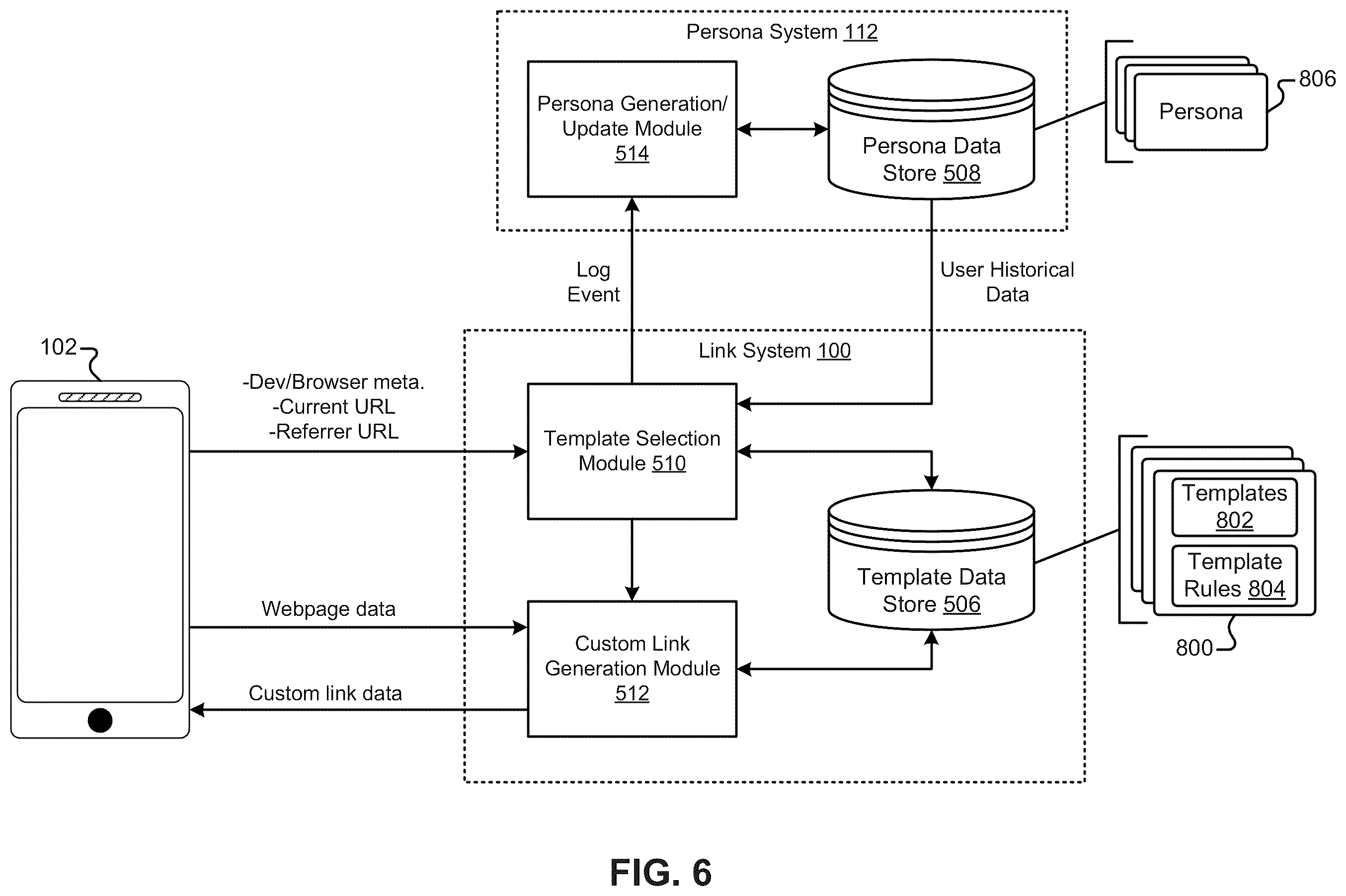 Patent US12112125 Figure 6 – Generating custom application links