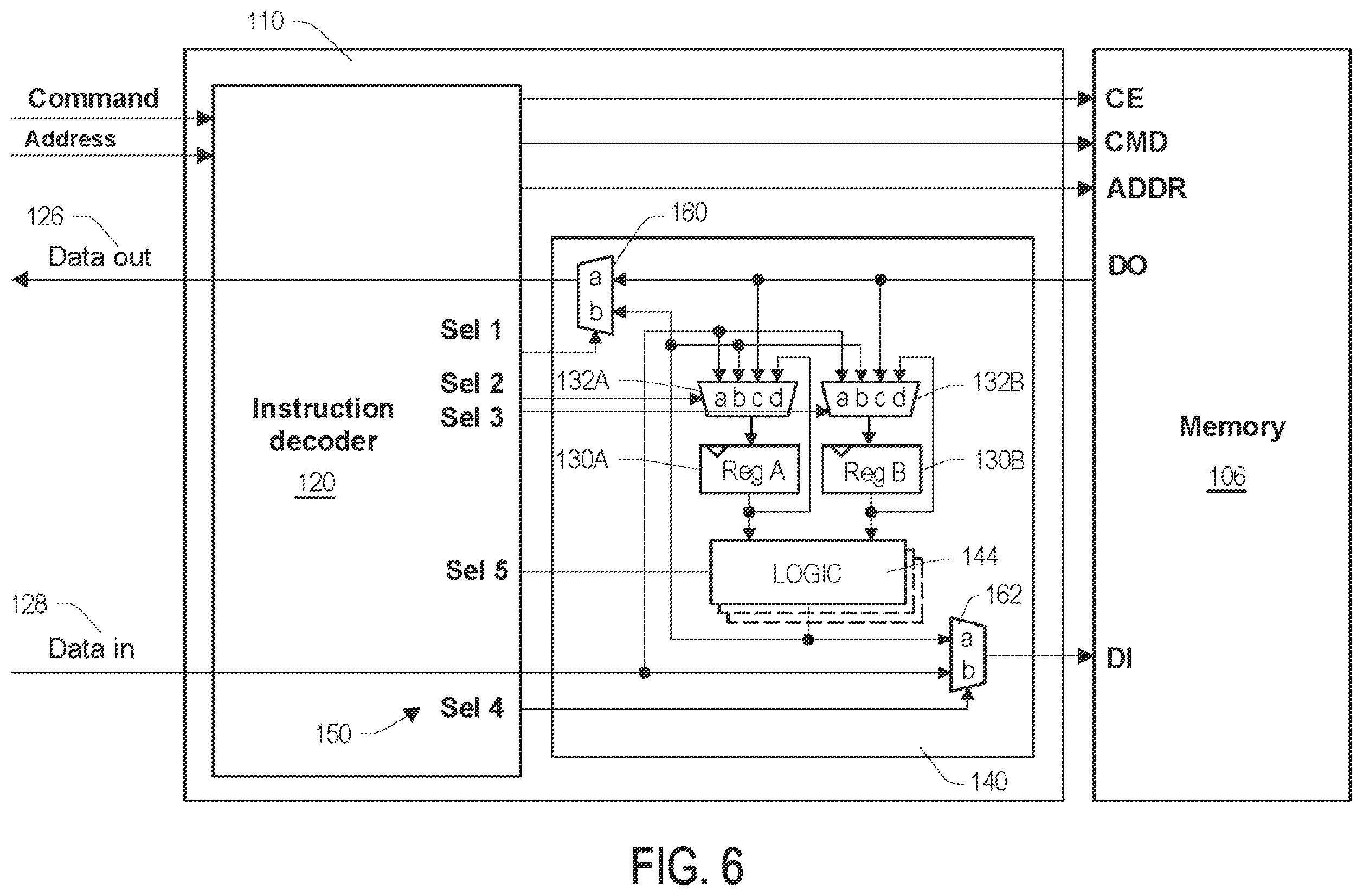 Patent US12112163 Figure 6 – Memory interface