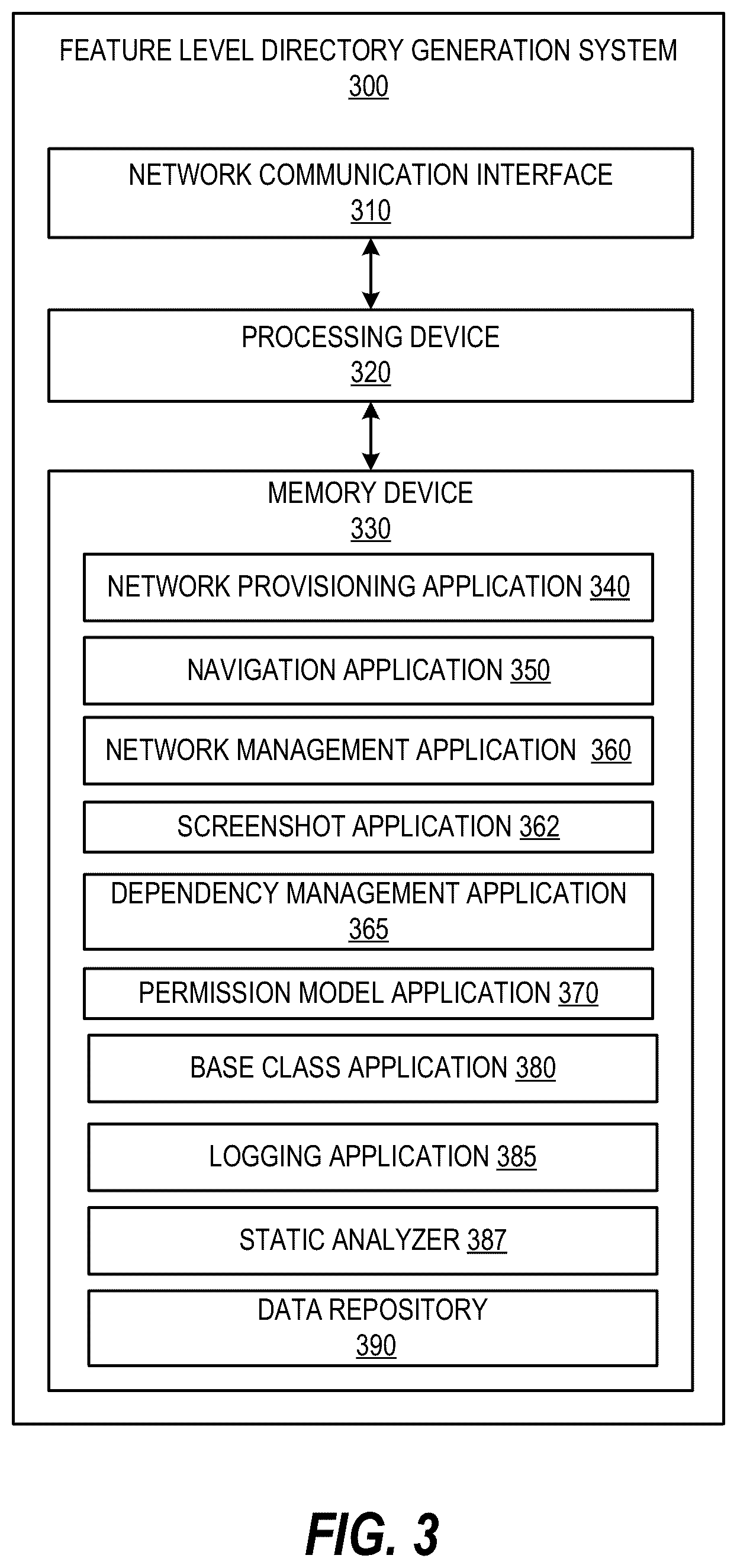 Patent US12112180 Figure 3 – System and method for automatic generation and management of feature level application directory