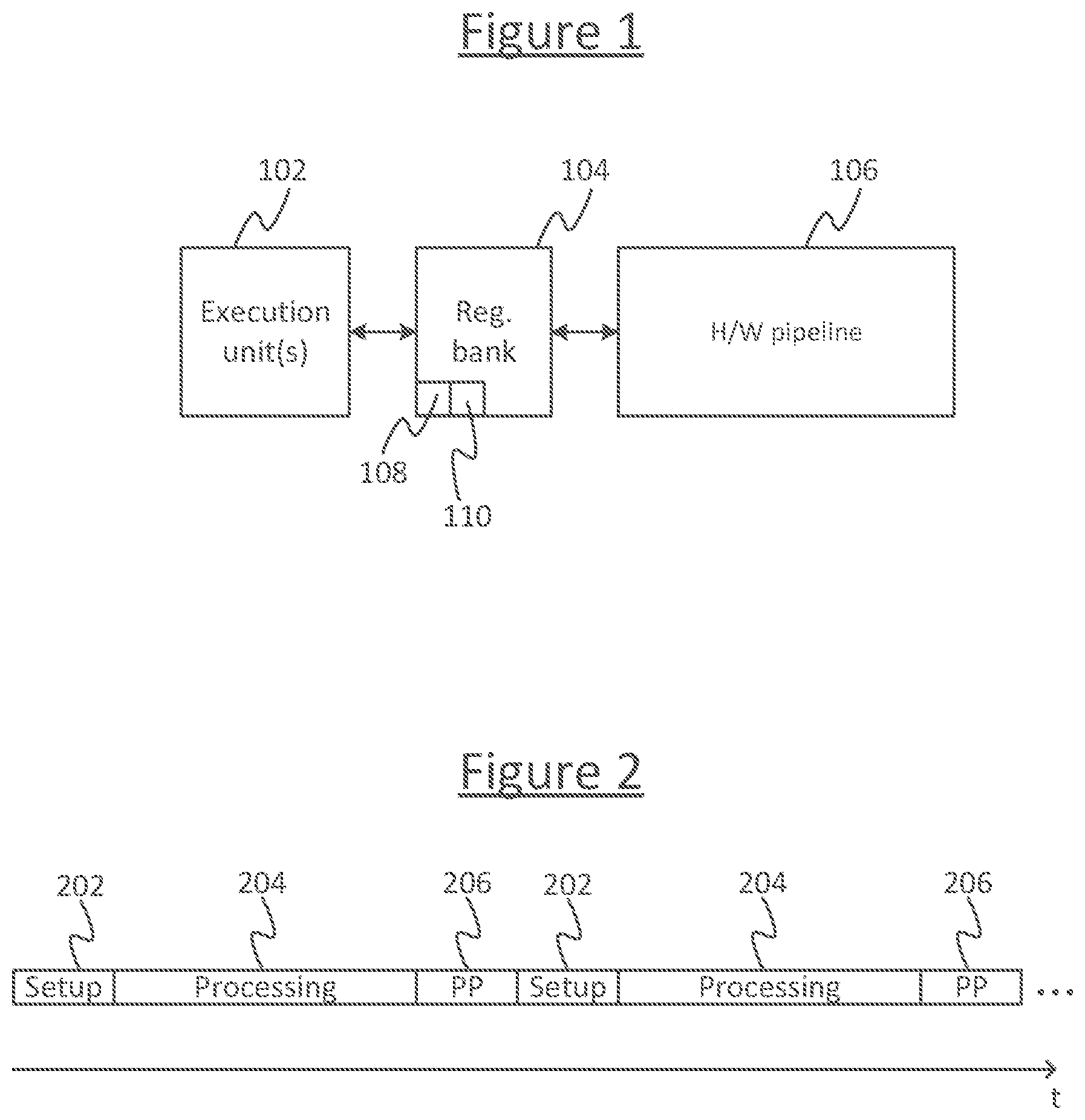 Patent US12112197 Figure 1 – Processor with hardware pipeline