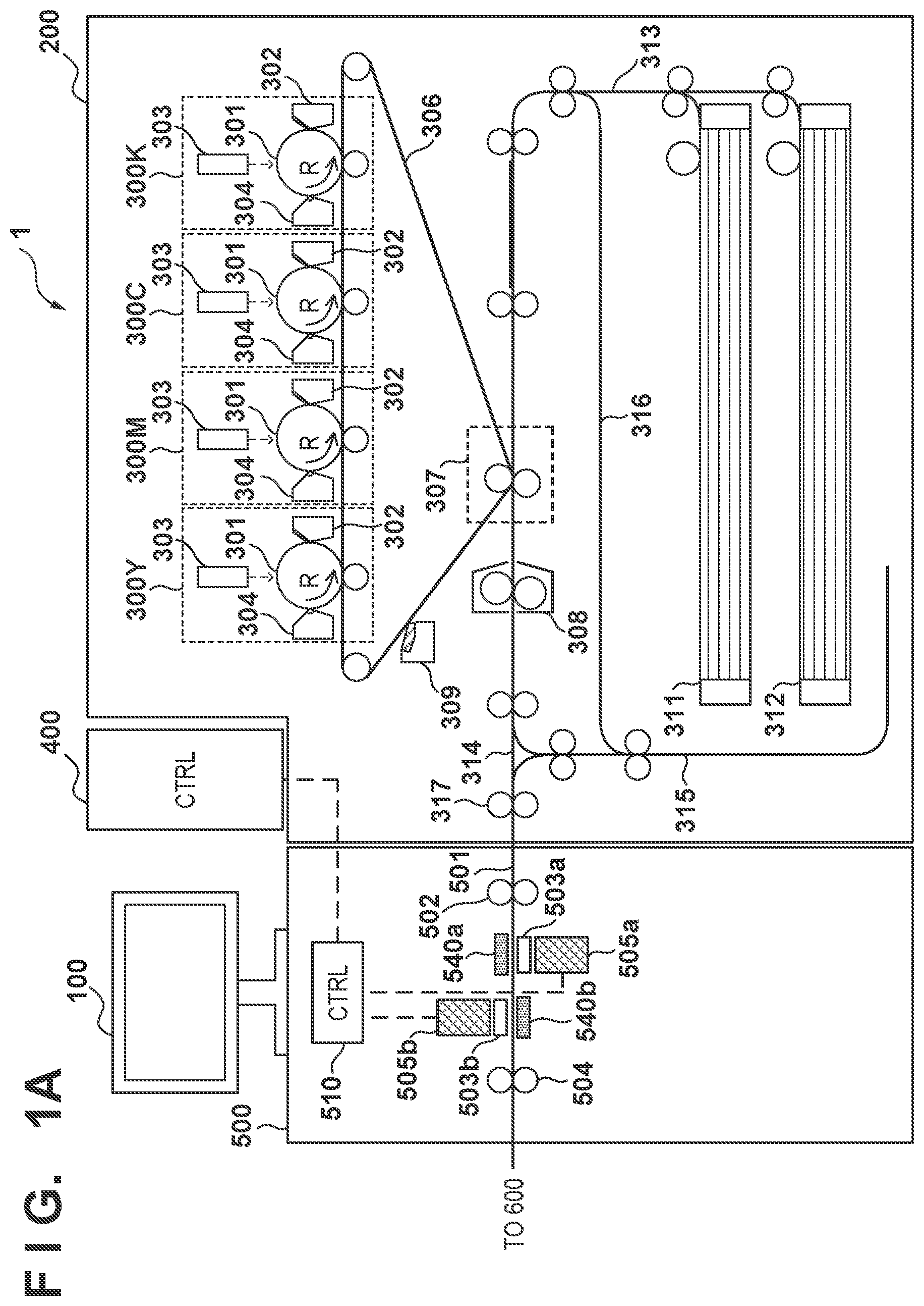 Patent US12112219 Figure 1 – Image-forming system for image inspection