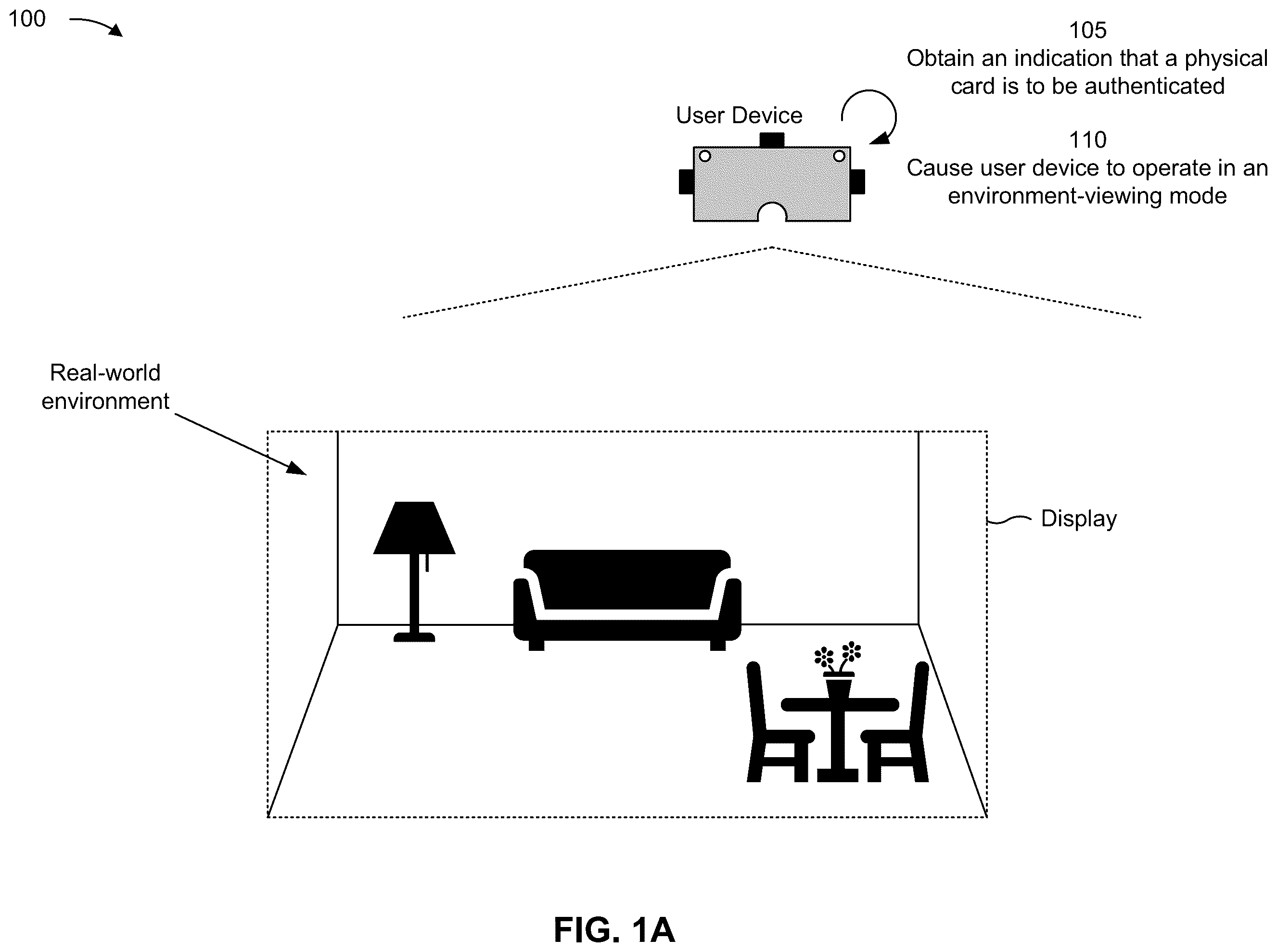 Patent US12112220 Figure 1 – Authenticating a physical card using sensor data