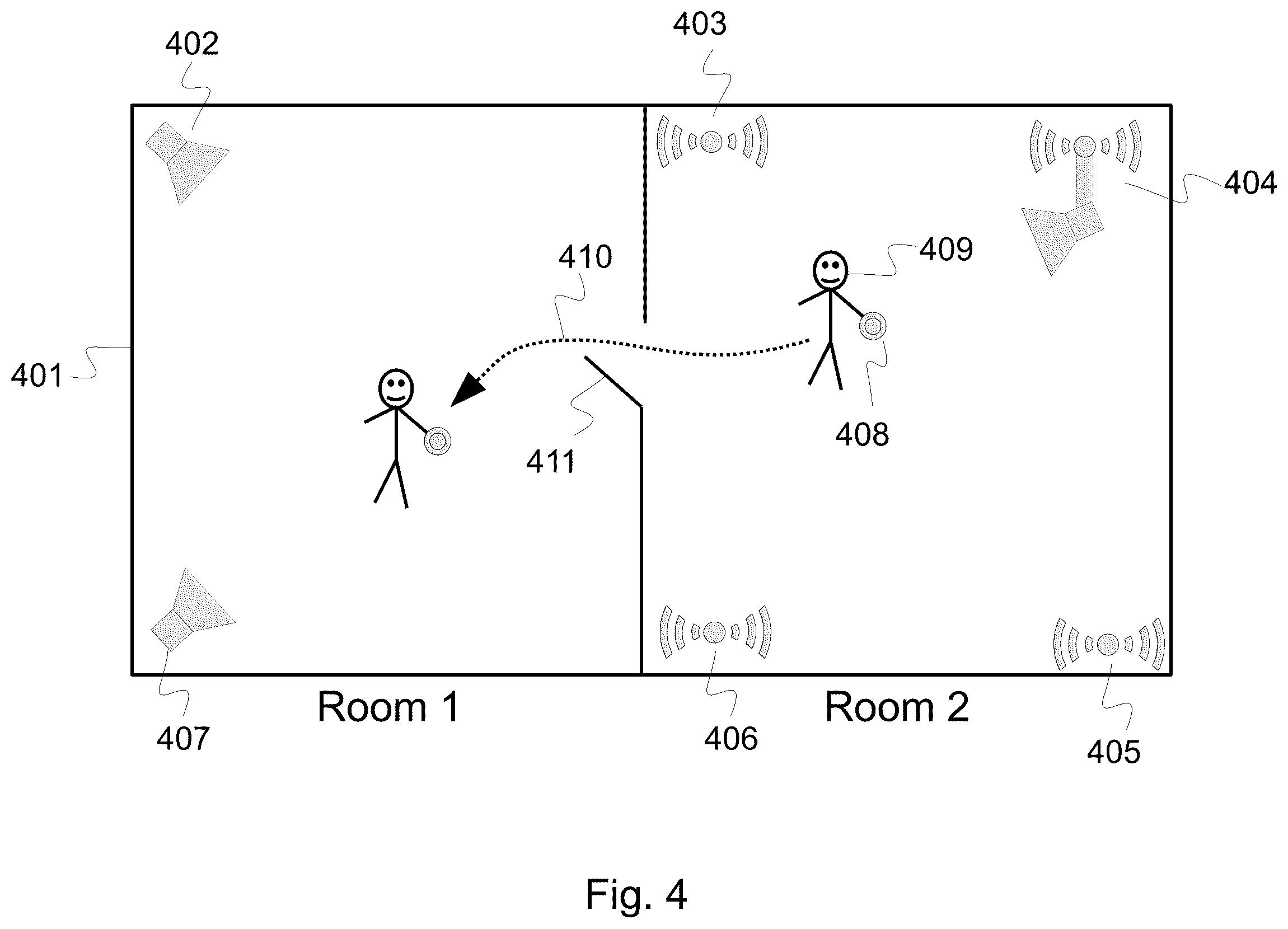 Patent US12112224 Figure 4 – Integrated camera and ultra-wideband location devices and related systems