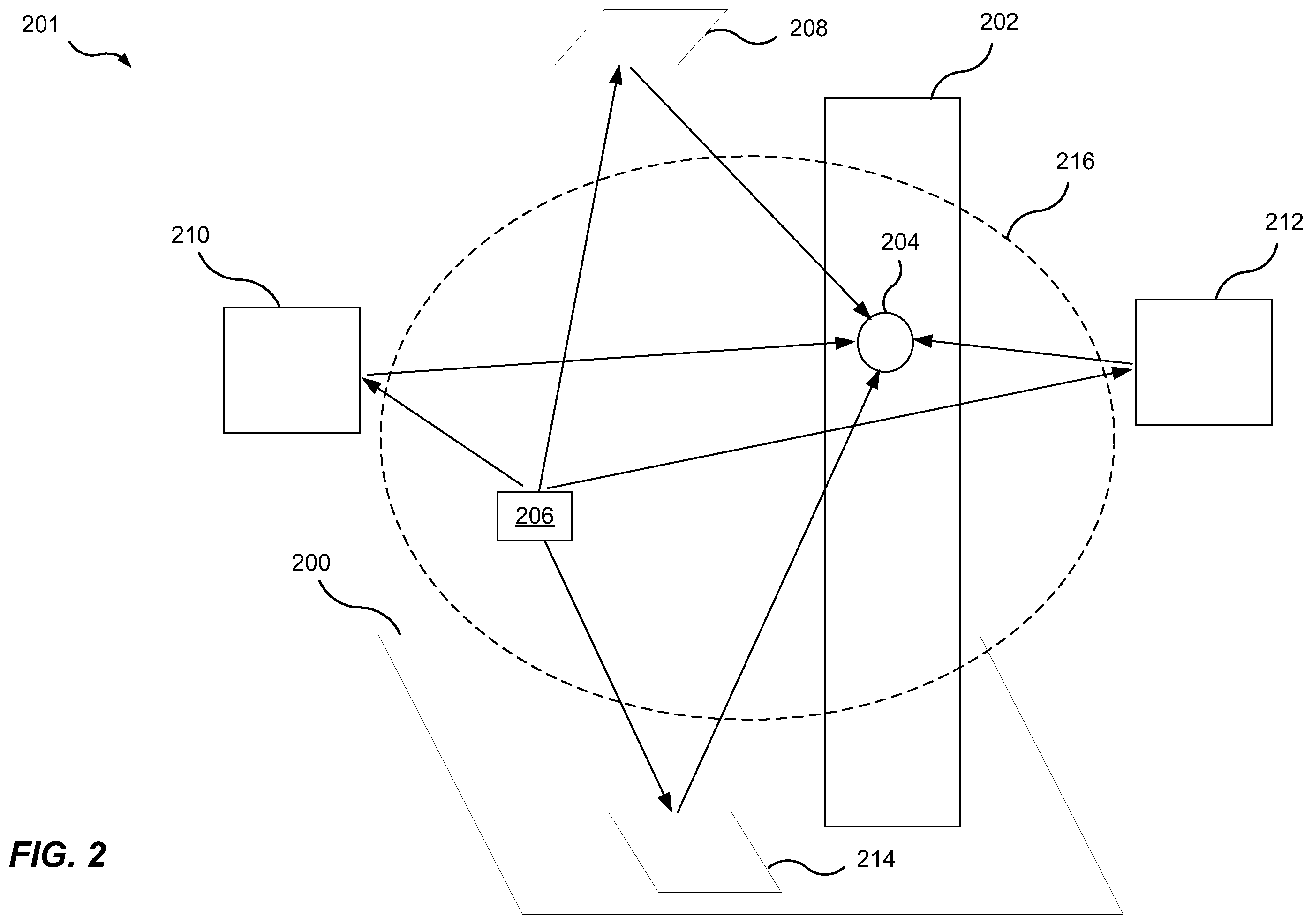 Patent US12112225 Figure 2 – Tag tracking / detection system having a reflective surface