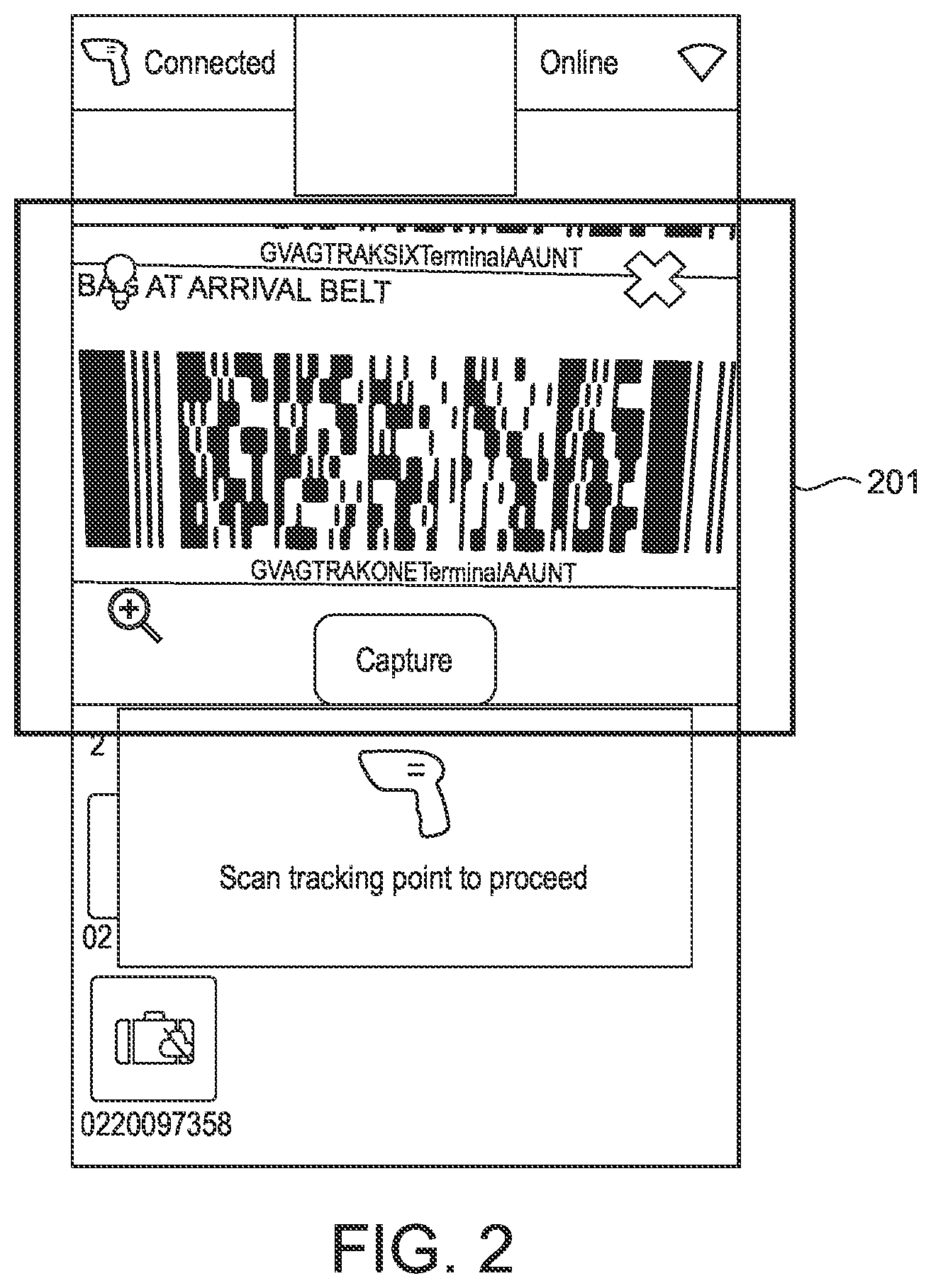 Patent US12112228 Figure 2 – Article handling system and method