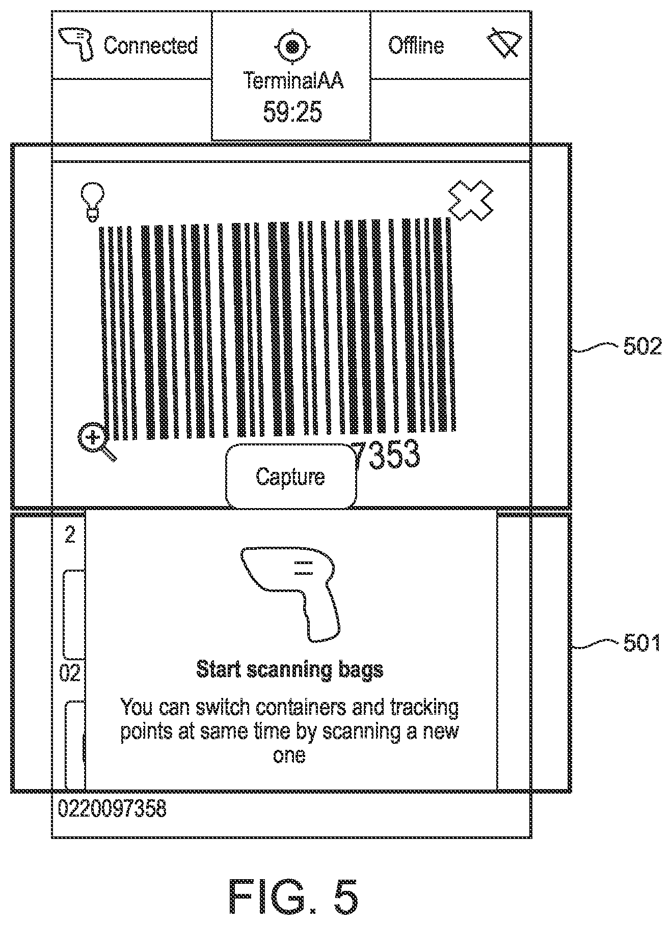 Patent US12112228 Figure 5 – Article handling system and method