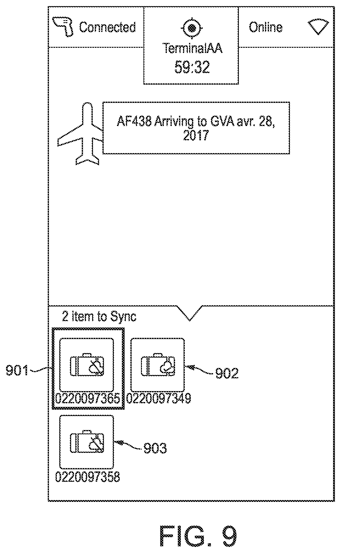 Patent US12112228 Figure 9 – Article handling system and method