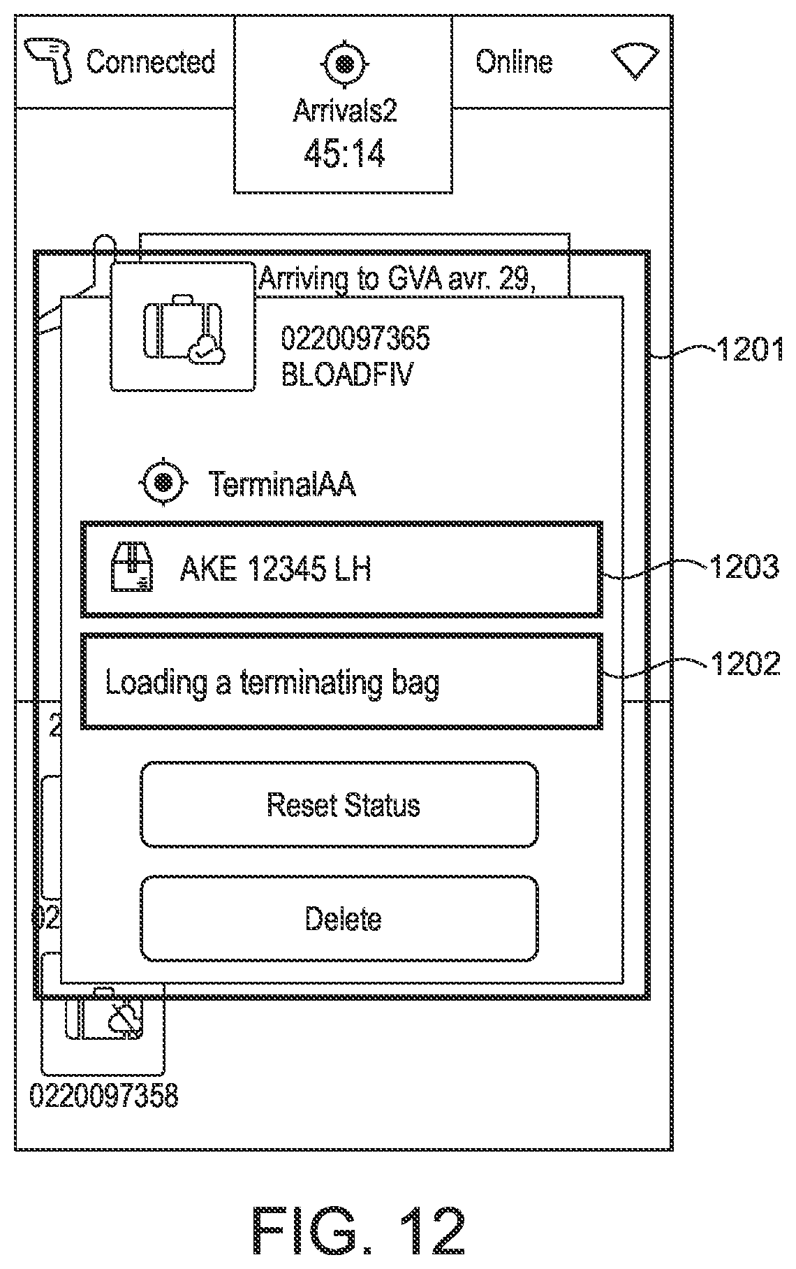 Patent US12112228 Figure 12 – Article handling system and method