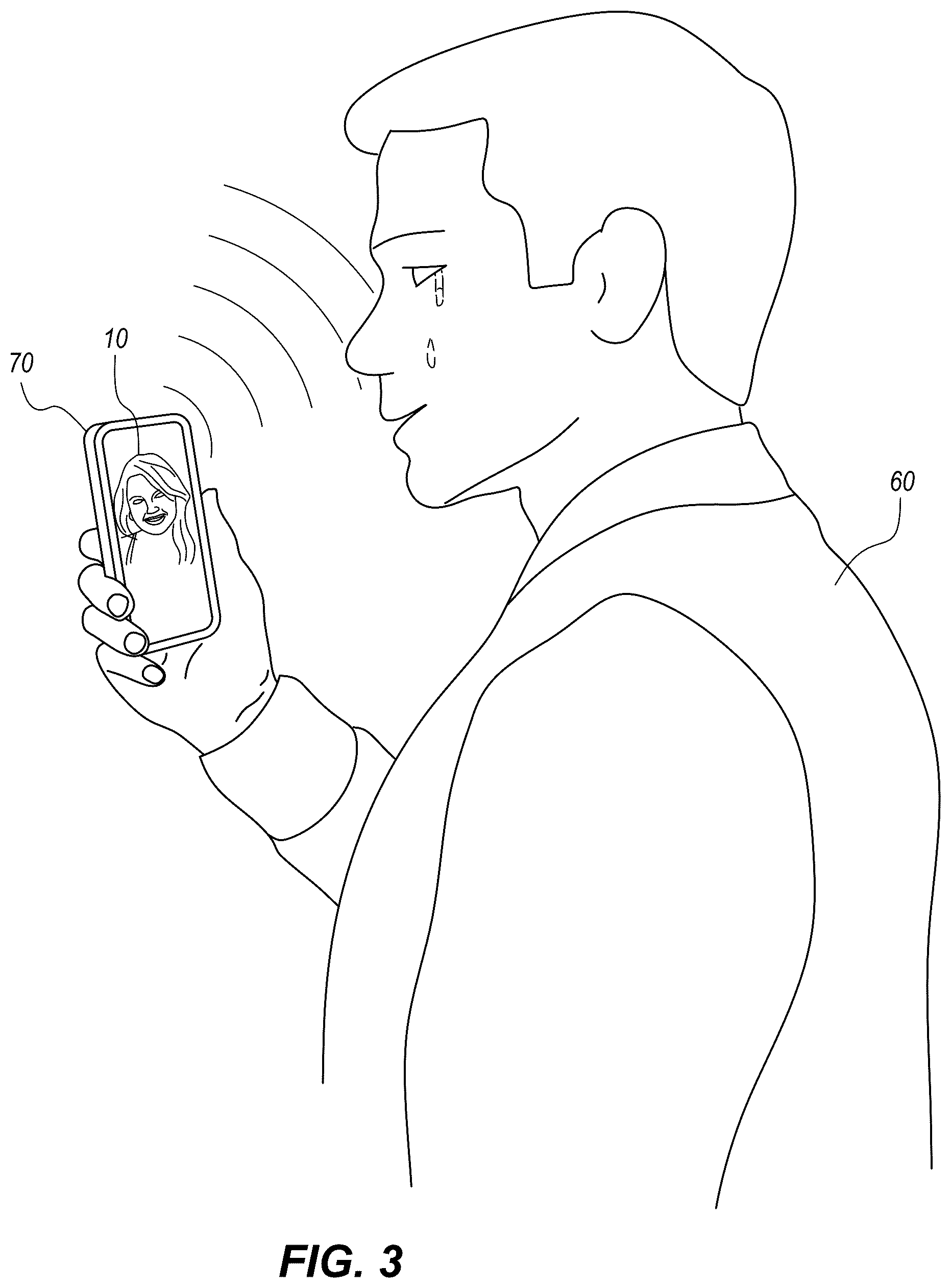 Patent US12112232 Figure 3 – Media playback process initiated from an engraved plaque attached to a tombstone, urn, mausoleum, or crypt