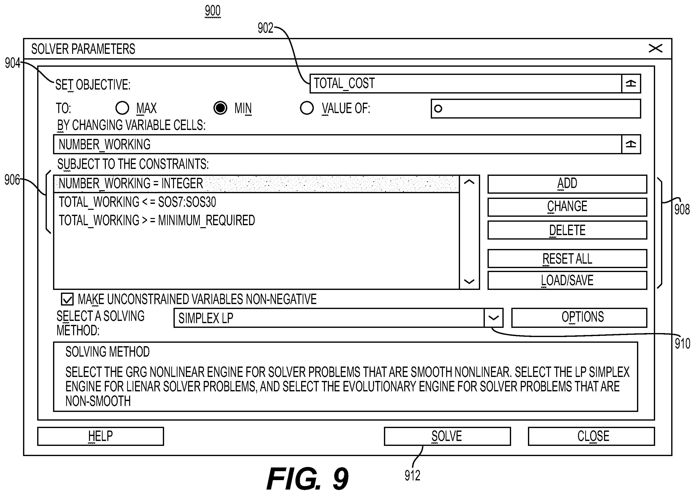 Patent US12112271 Figure 10 – Resource data modeling, forecasting and simulation