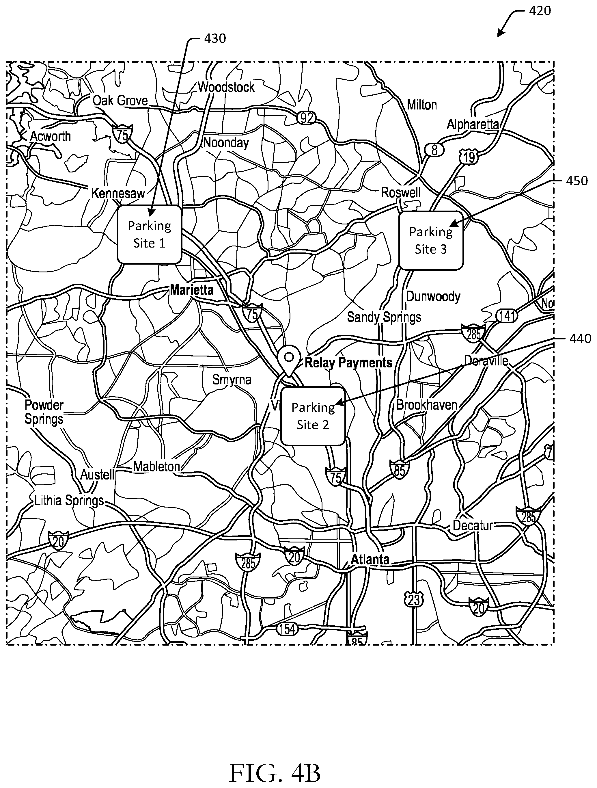 Patent US12112282 Figure 6 – Automated commercial parking authentication