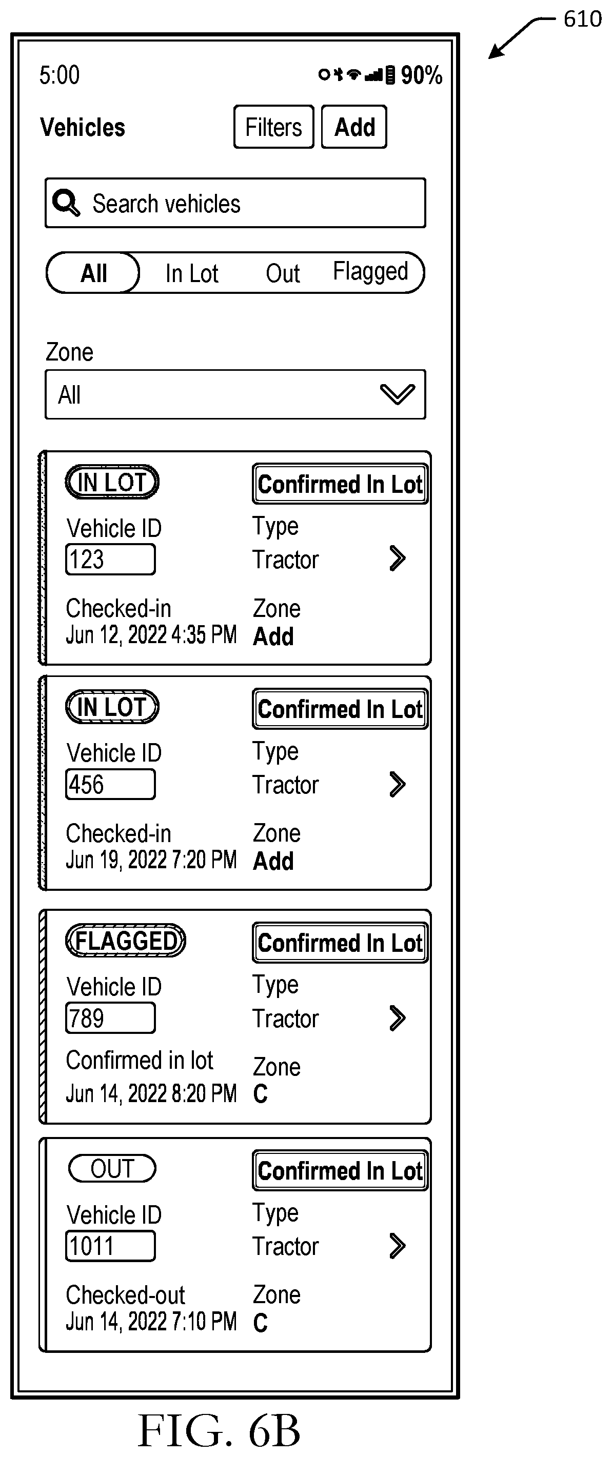 Patent US12112282 Figure 9 – Automated commercial parking authentication