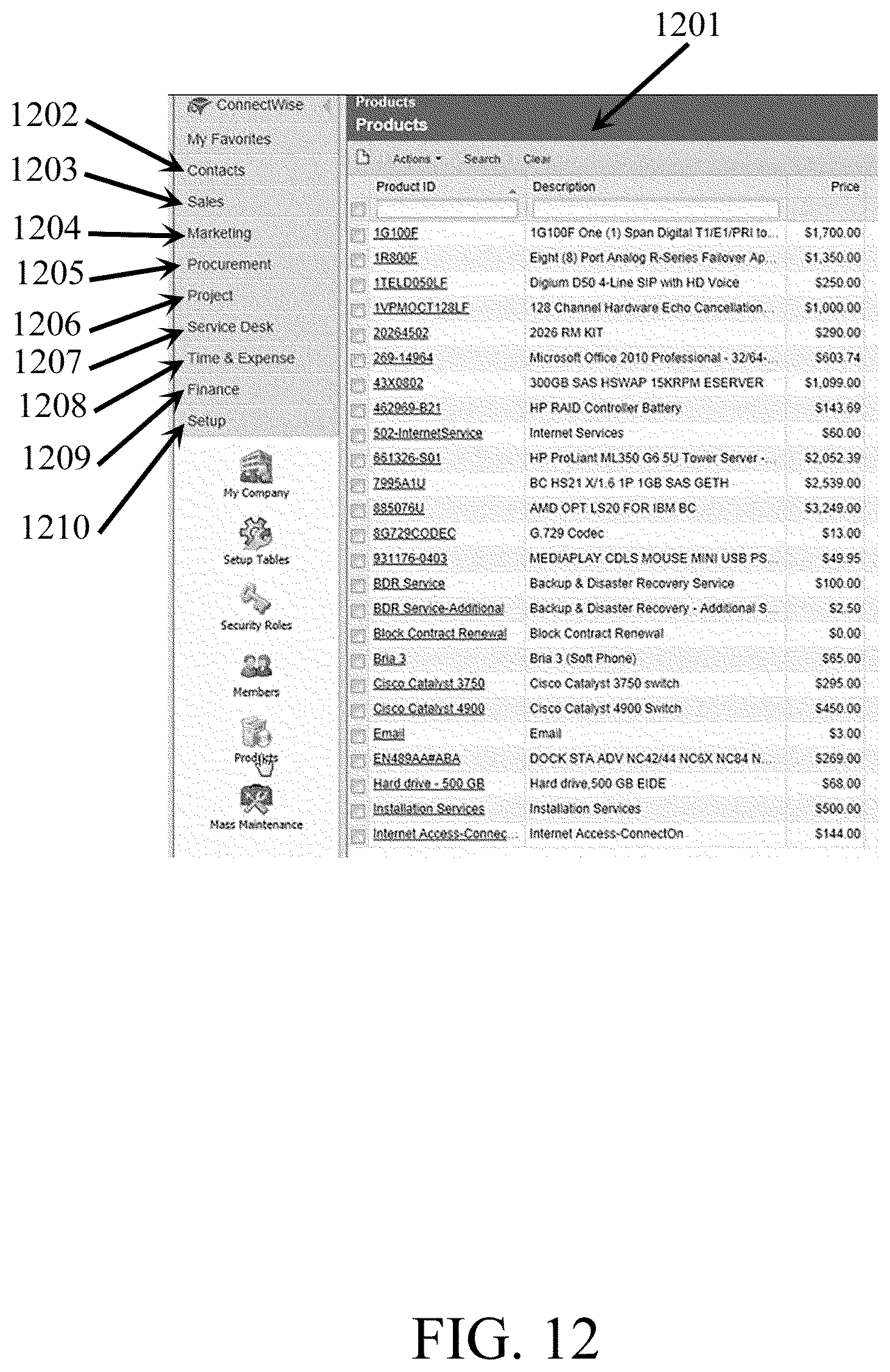 Patent US12112286 Figure 16 – Systems and methods for interfacing between a sales management system and a project planning system