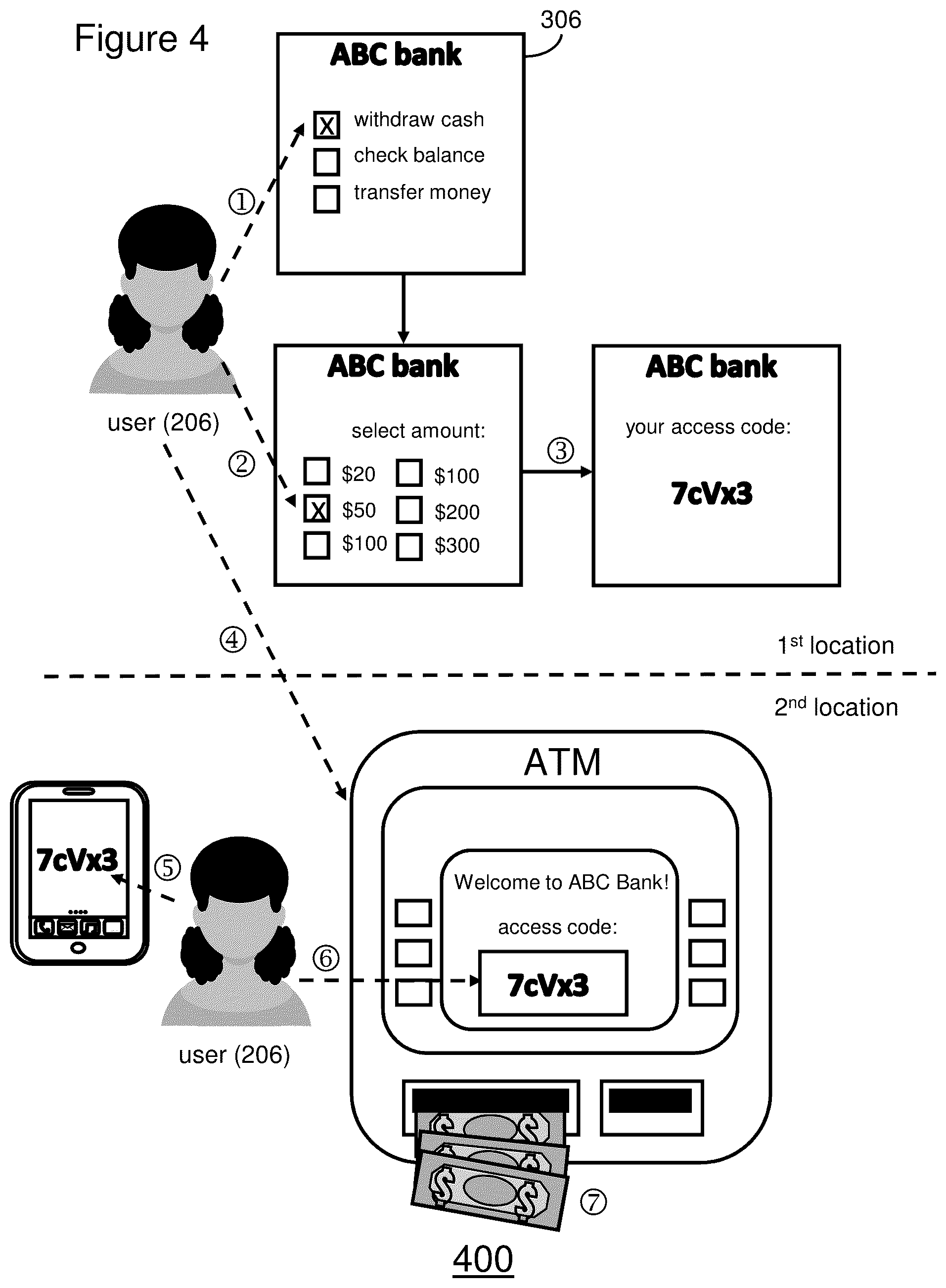 Patent US12112311 Figure 6 – Symbols to indicate which ATM to use