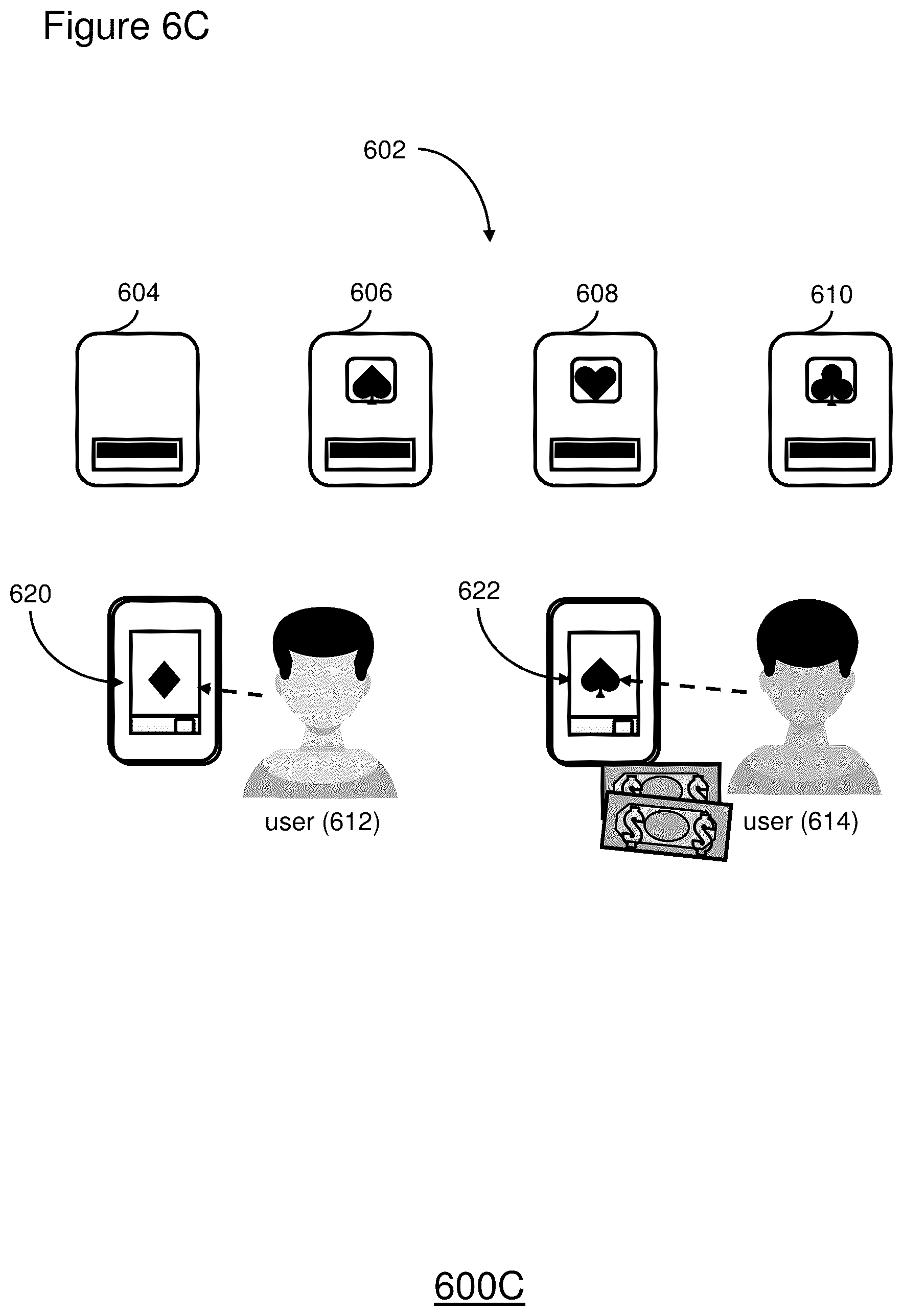 Patent US12112311 Figure 12 – Symbols to indicate which ATM to use