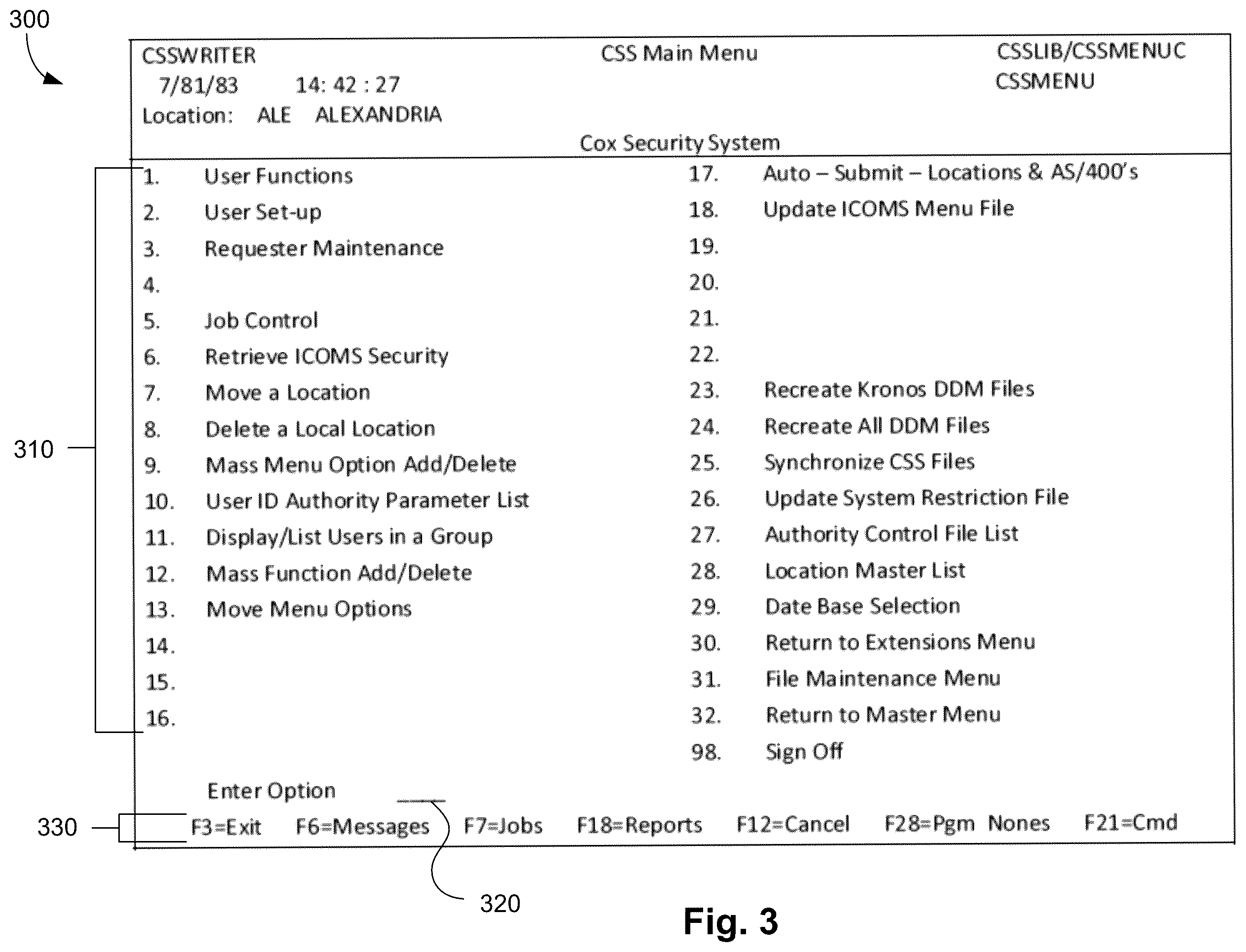 Patent US12112323 Figure 3 – Security system and method that allows users to securely setup and maintain system security for all business systems