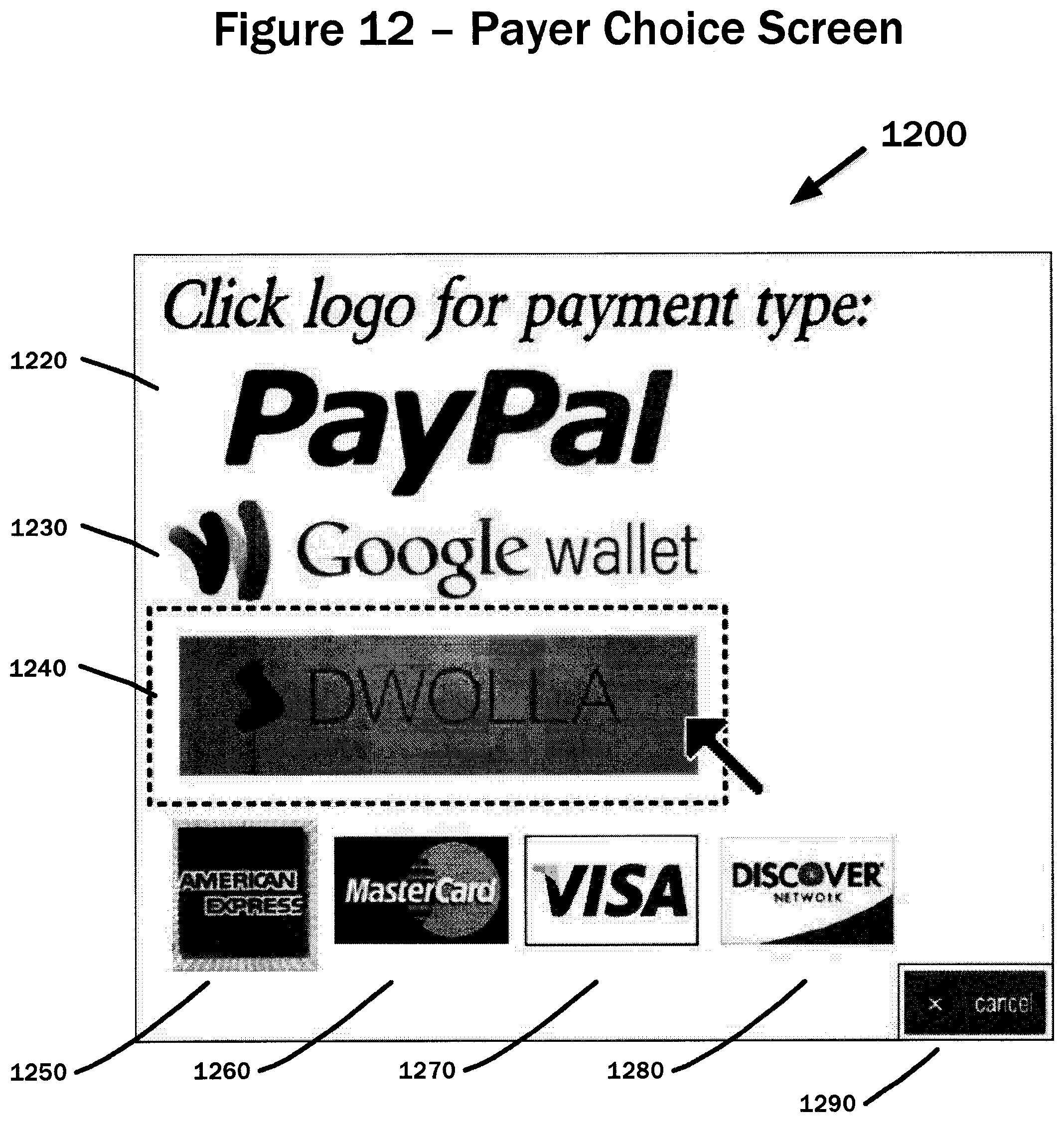 Patent US12112332 Figure 12 – Systems and methods for cost altering payment services