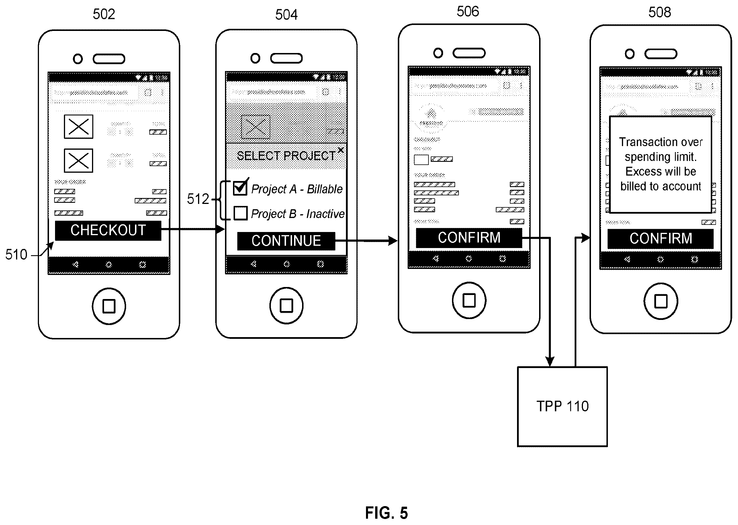 Patent US12112334 Figure 5 – Secondary account management platform
