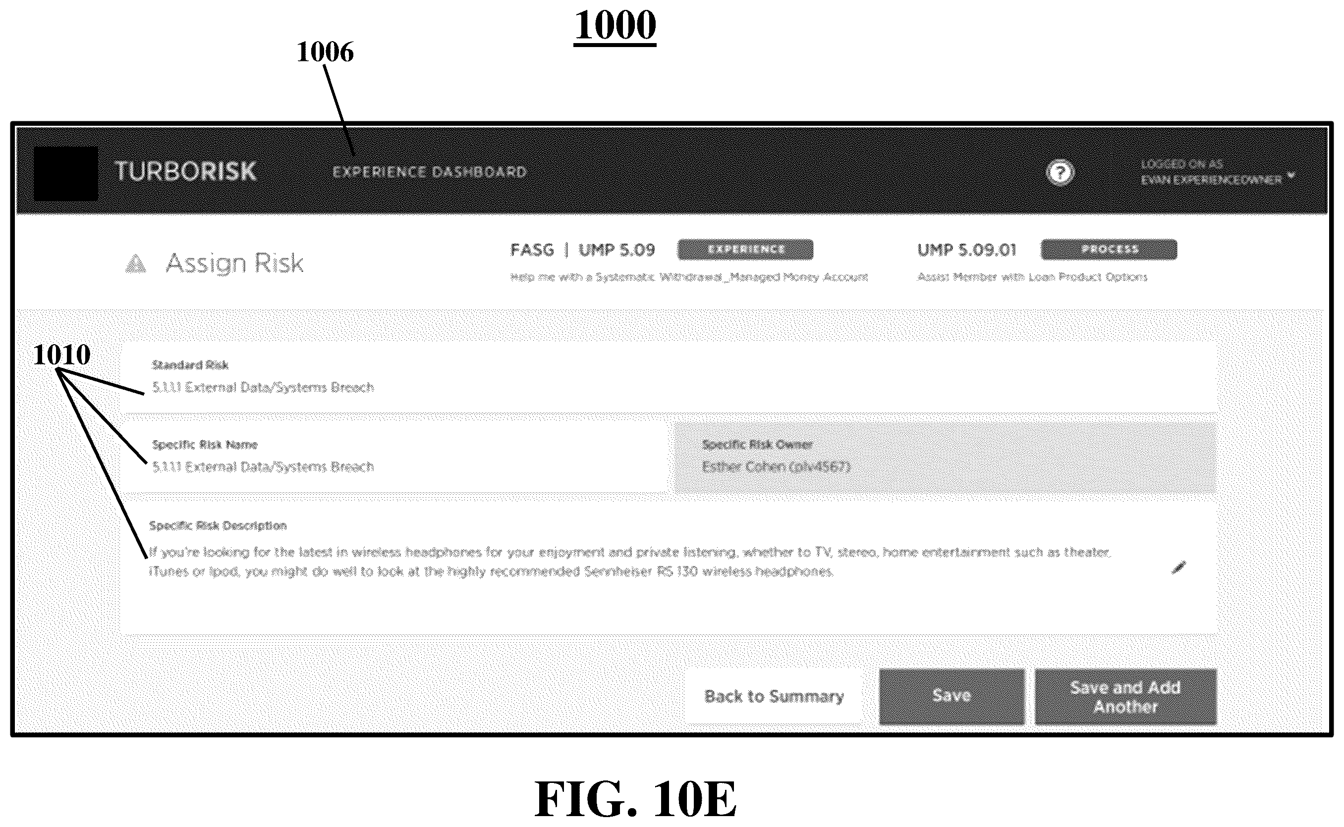 Patent US12112339 Figure 14 – Software-based compliance evaluation tool