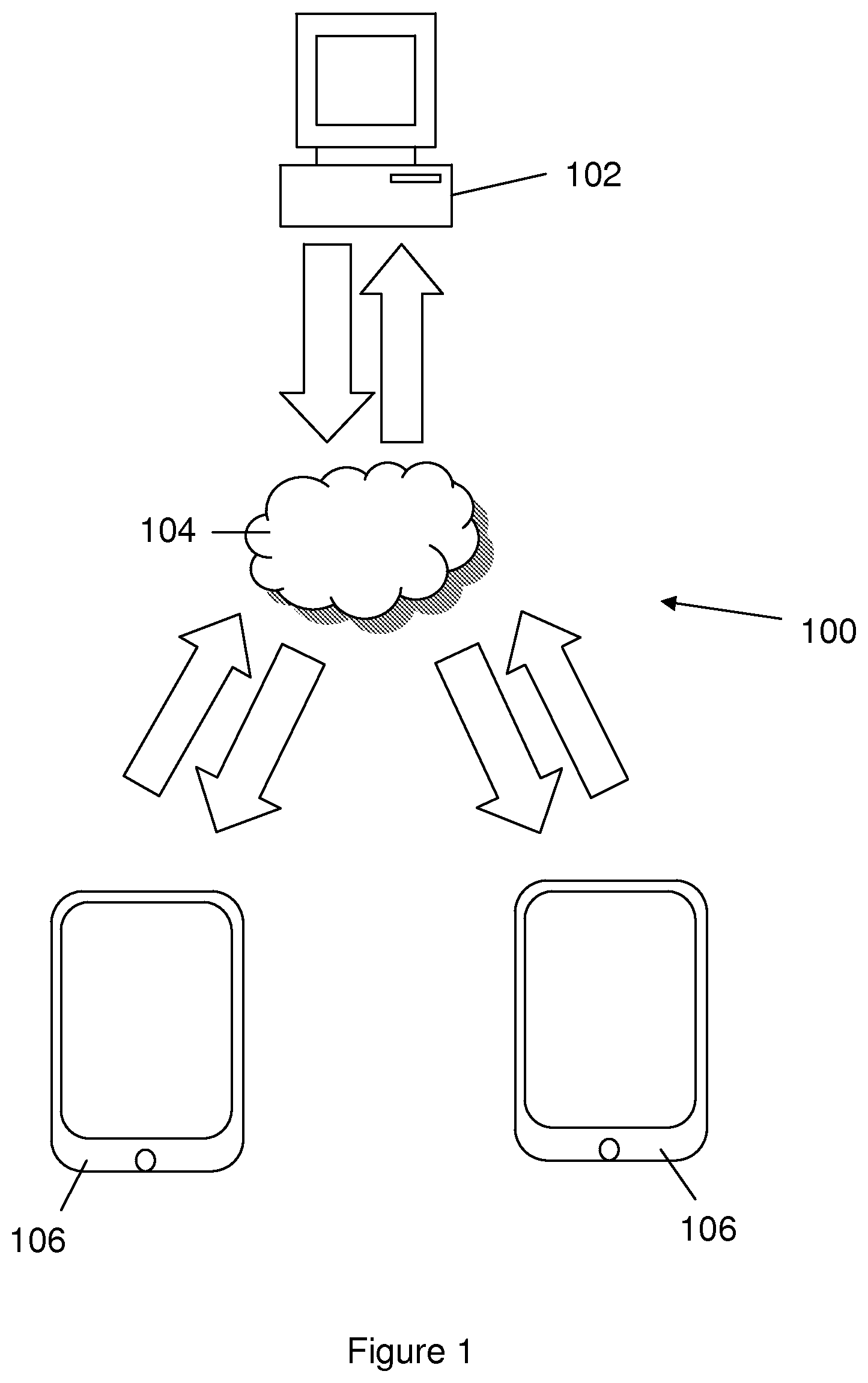 Patent US12112357 Figure 1 – Mobile device streaming media application