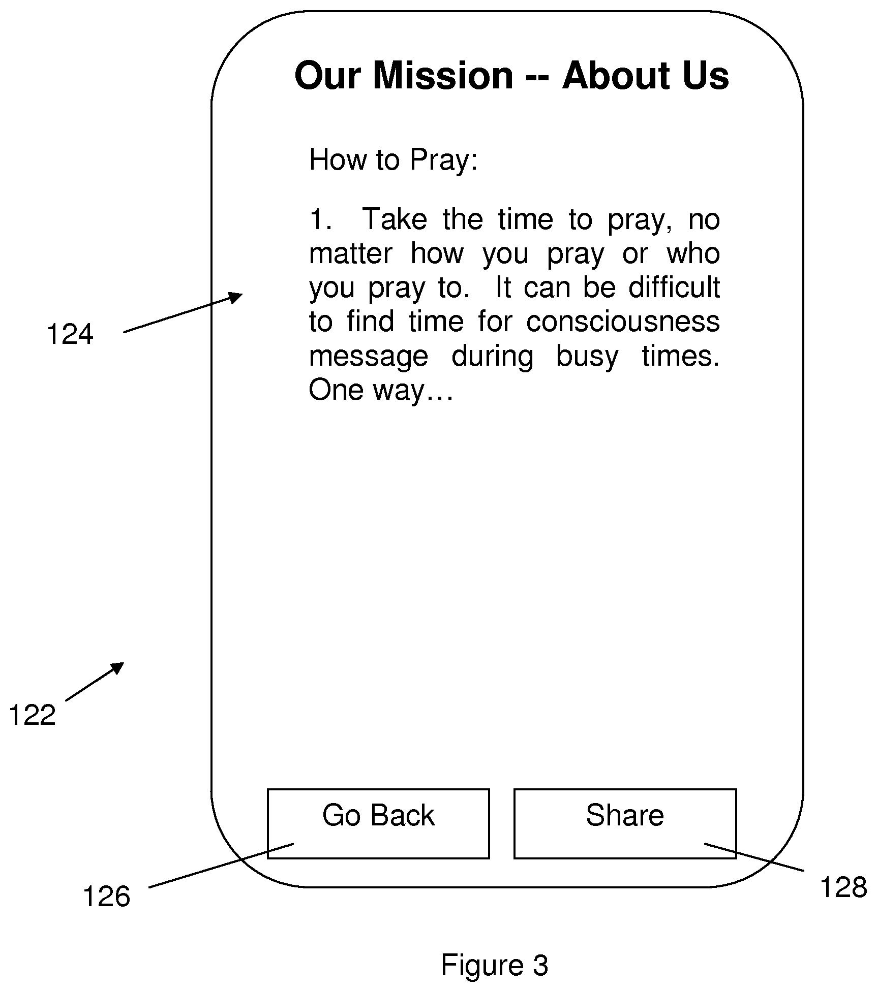 Patent US12112357 Figure 3 – Mobile device streaming media application