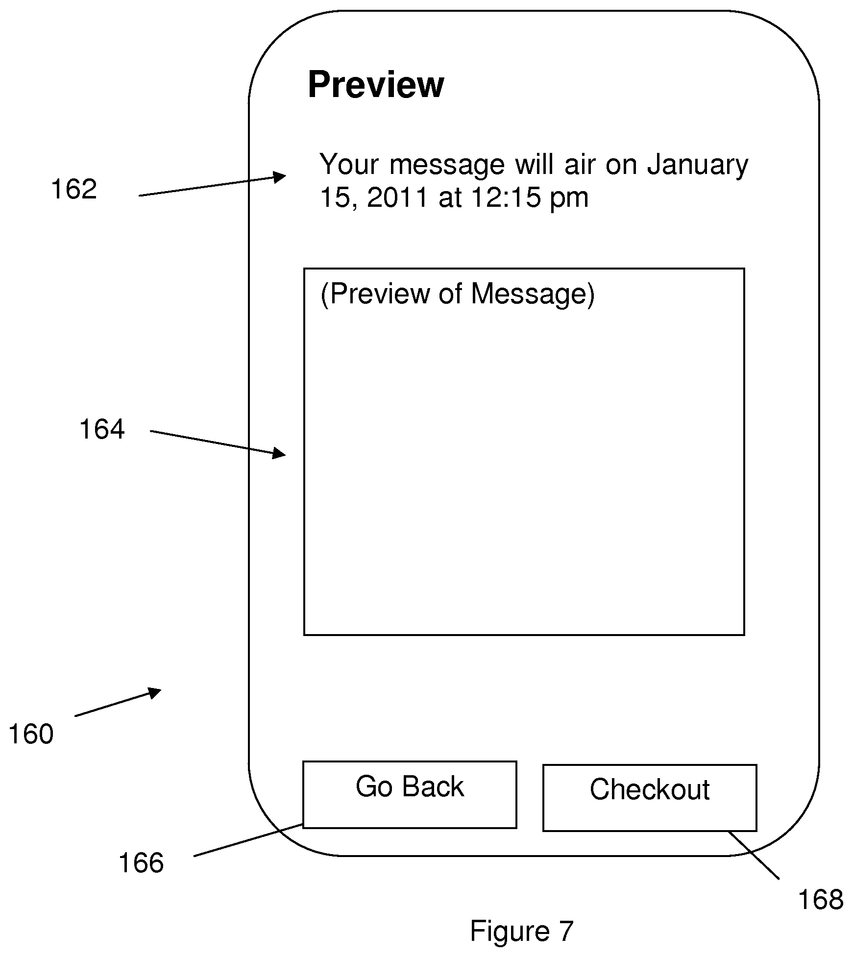 Patent US12112357 Figure 7 – Mobile device streaming media application