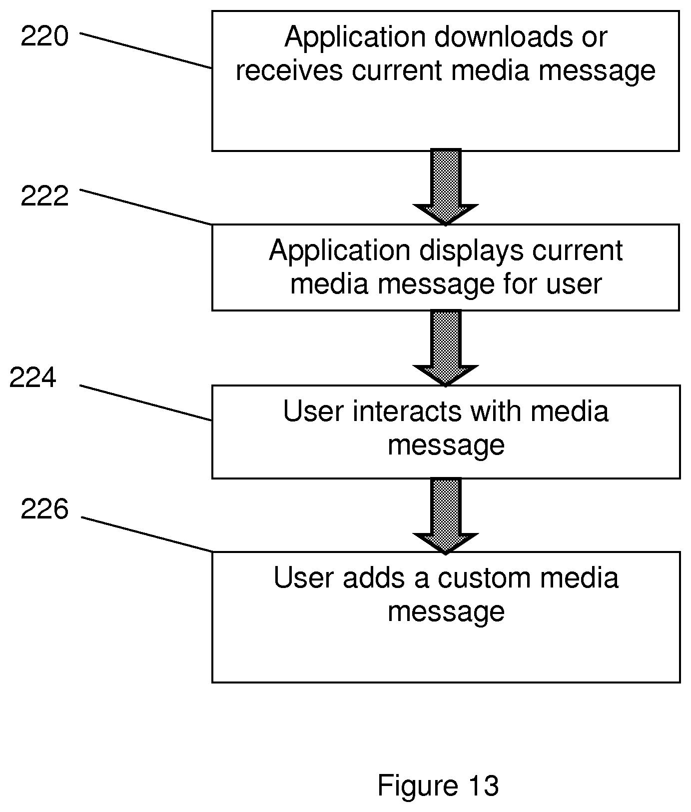 Patent US12112357 Figure 13 – Mobile device streaming media application