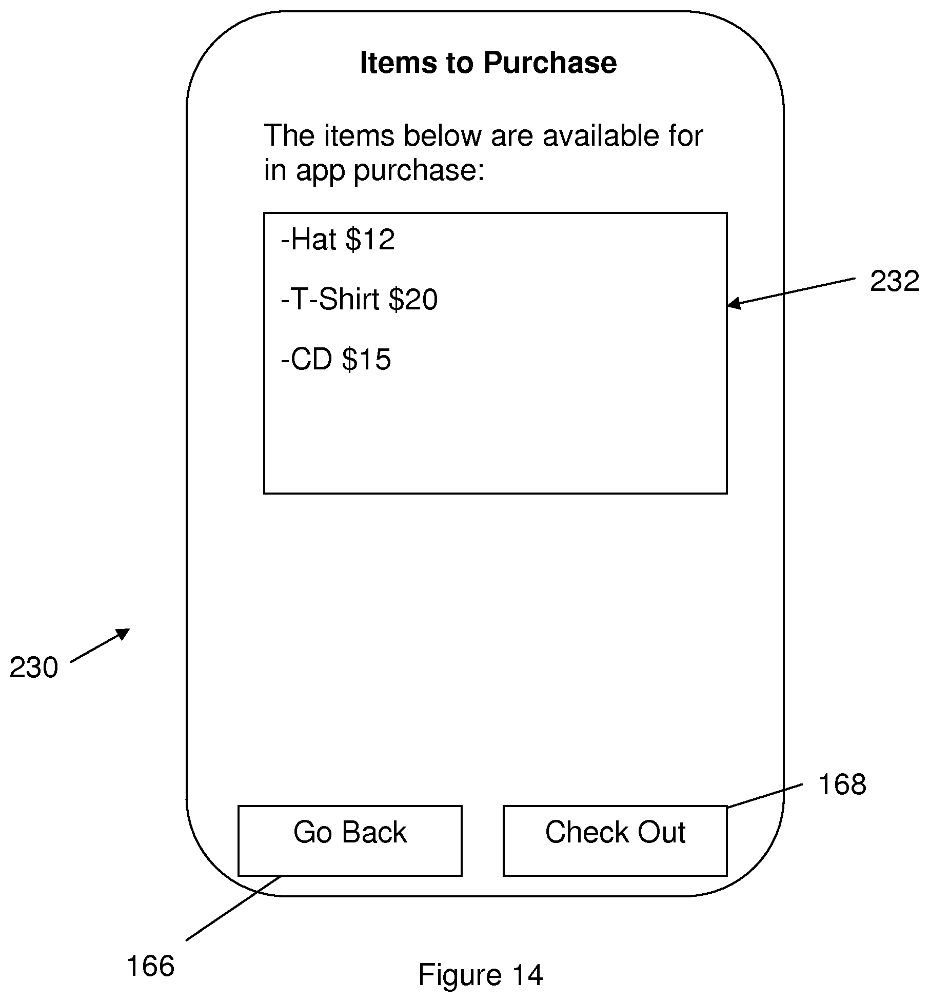 Patent US12112357 Figure 14 – Mobile device streaming media application