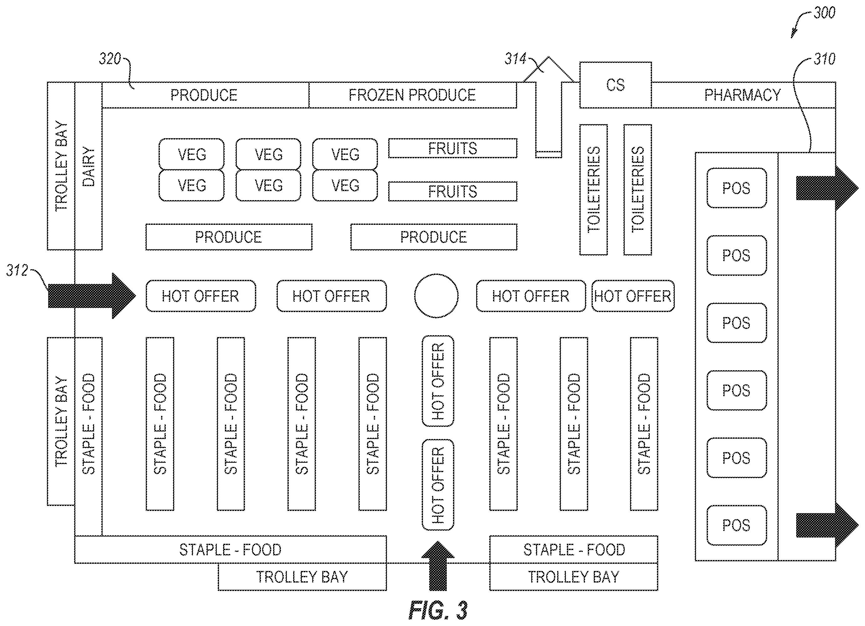 Patent US12112361 Figure 4 – Shopping store planning and operations using large-scale distributed radio infrastructure