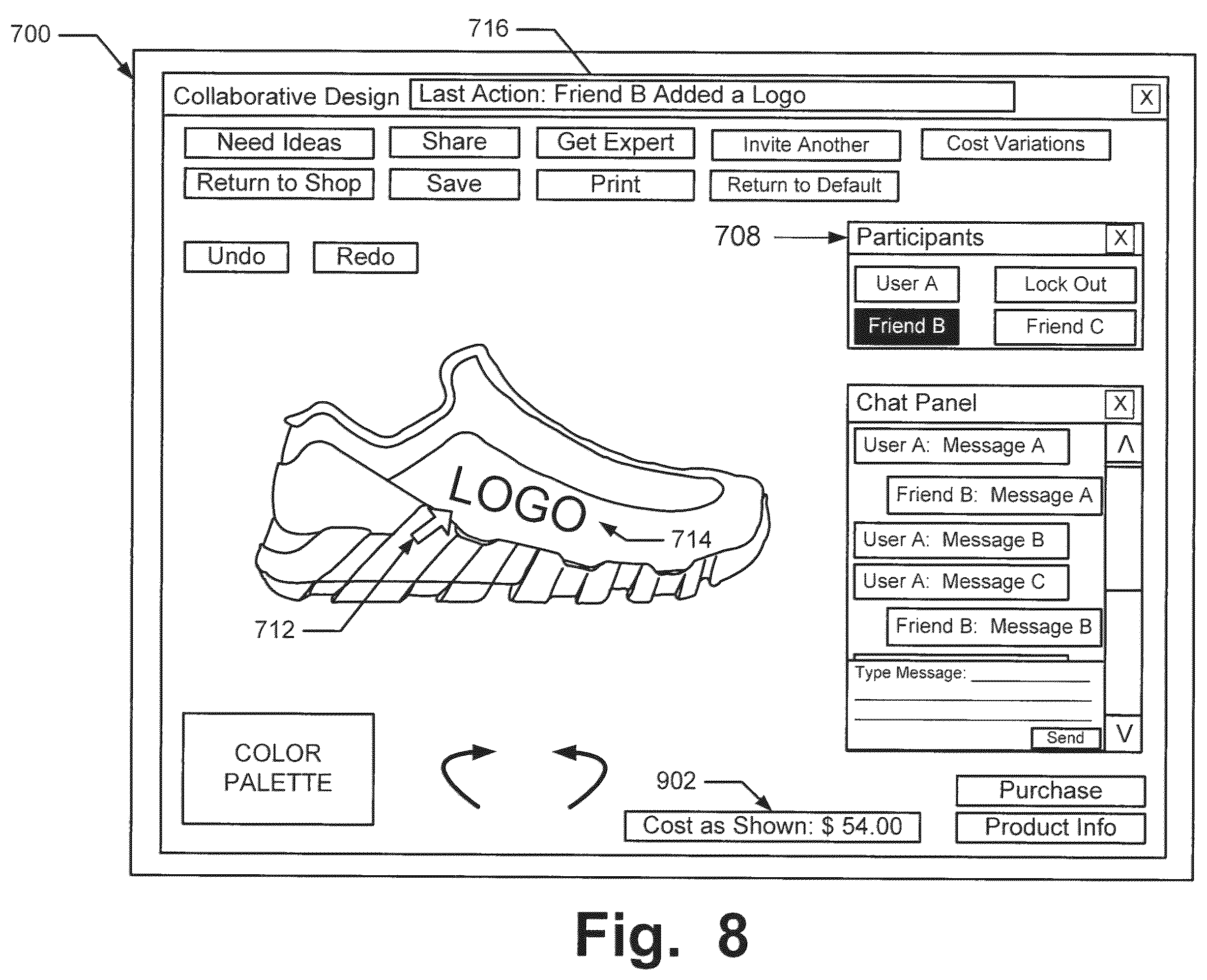 Patent US12112362 Figure 9 – Collaborative activities in on-line commerce