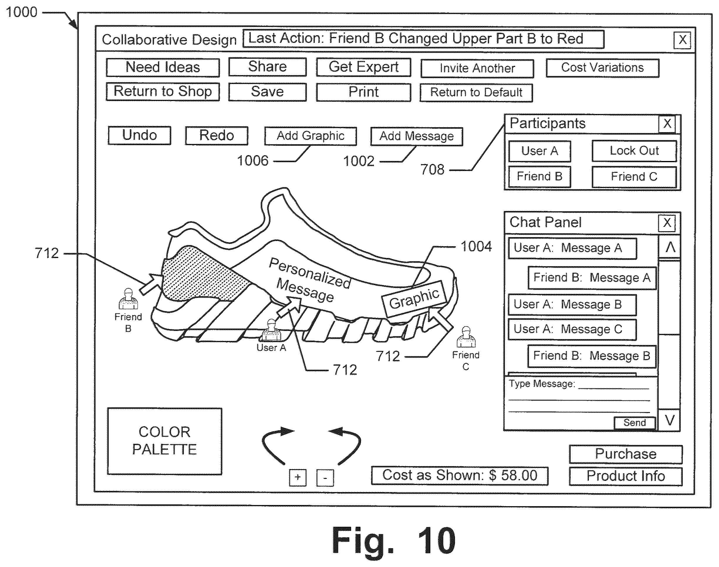 Patent US12112362 Figure 11 – Collaborative activities in on-line commerce